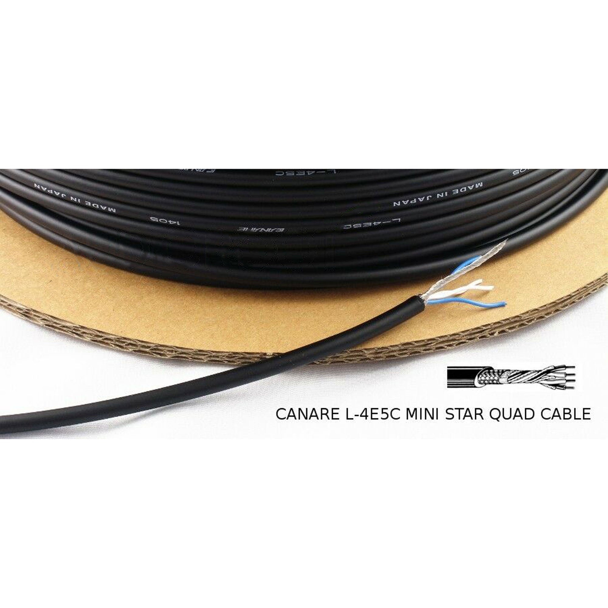 Canare L-4E5C Mini Star Quad Microphone Cable (Black, 328'/100m)