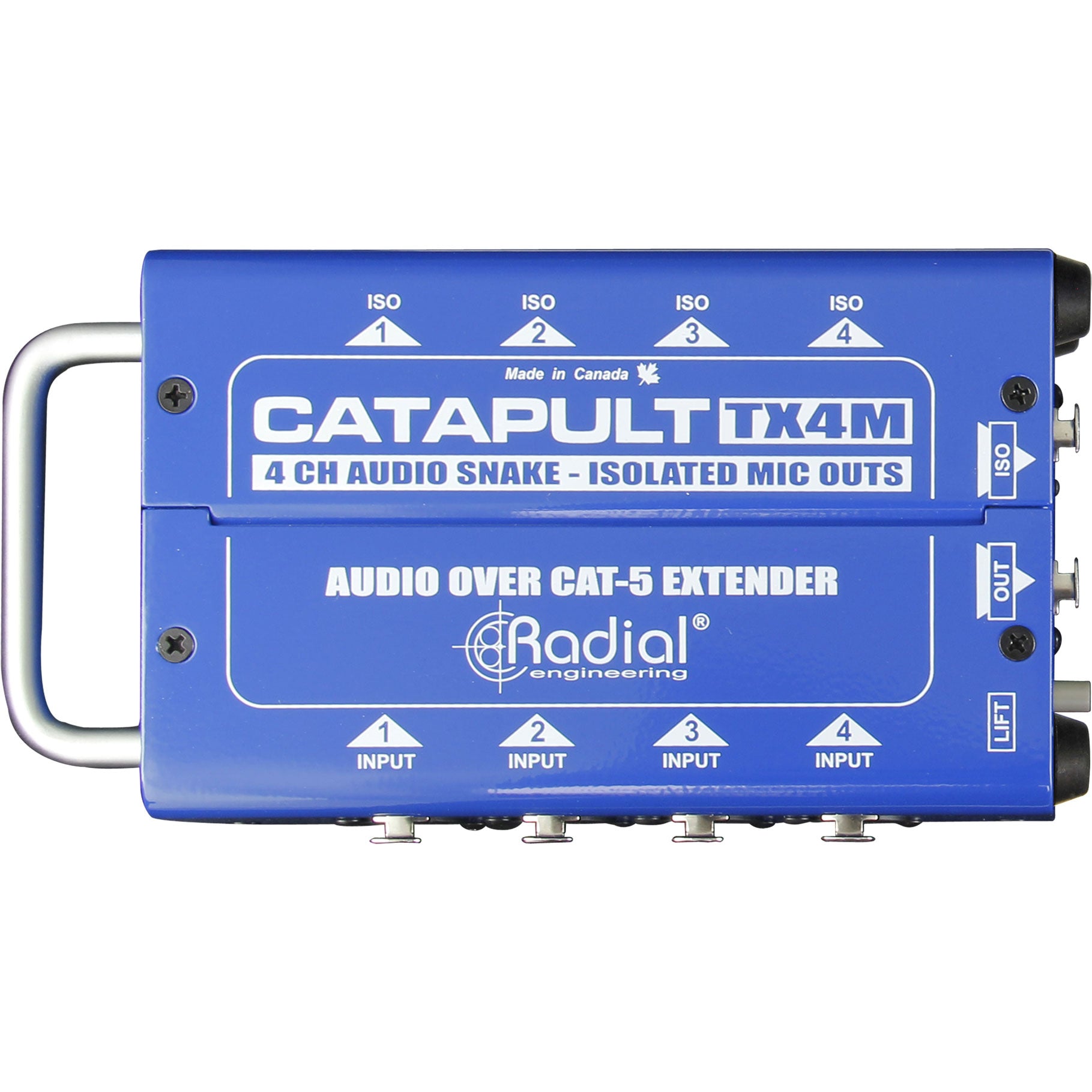 Radial Engineering Catapult TX4M 4-Channel Cat5/Cat6 Mic-Level Analog Audio Snake (Transmitter)