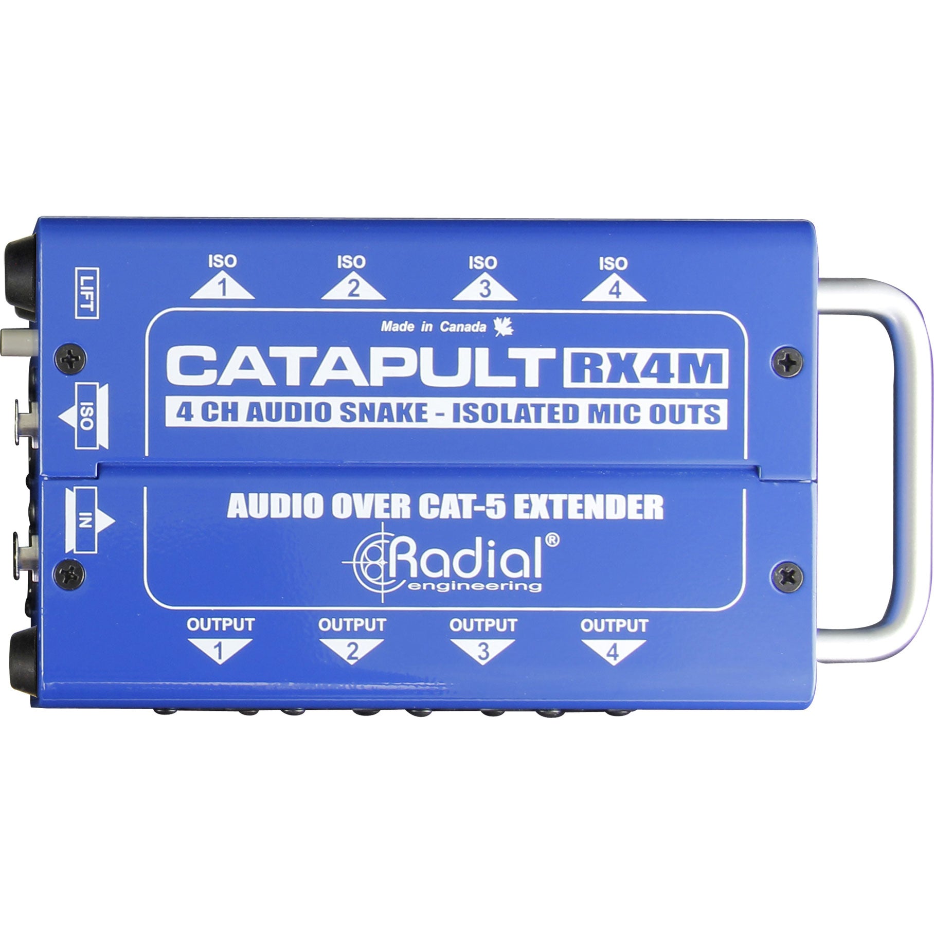 Radial Engineering Catapult RX4M 4-Channel Cat5/Cat6 Mic-Level Analog Audio Snake (Receiver)