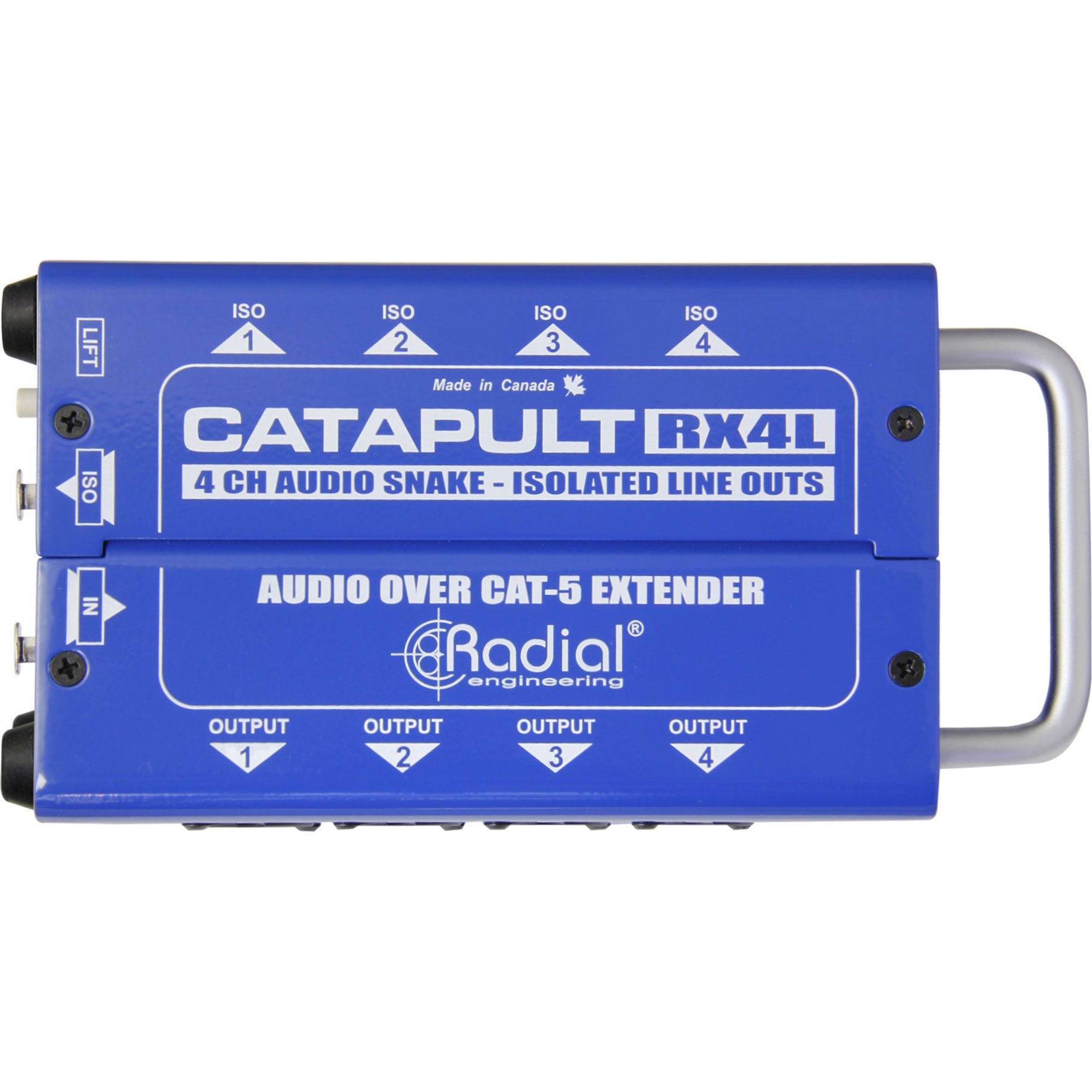 Radial Engineering Catapult RX4L 4-Channel Cat5/Cat6 Line-Level Analog Audio Snake (Receiver)