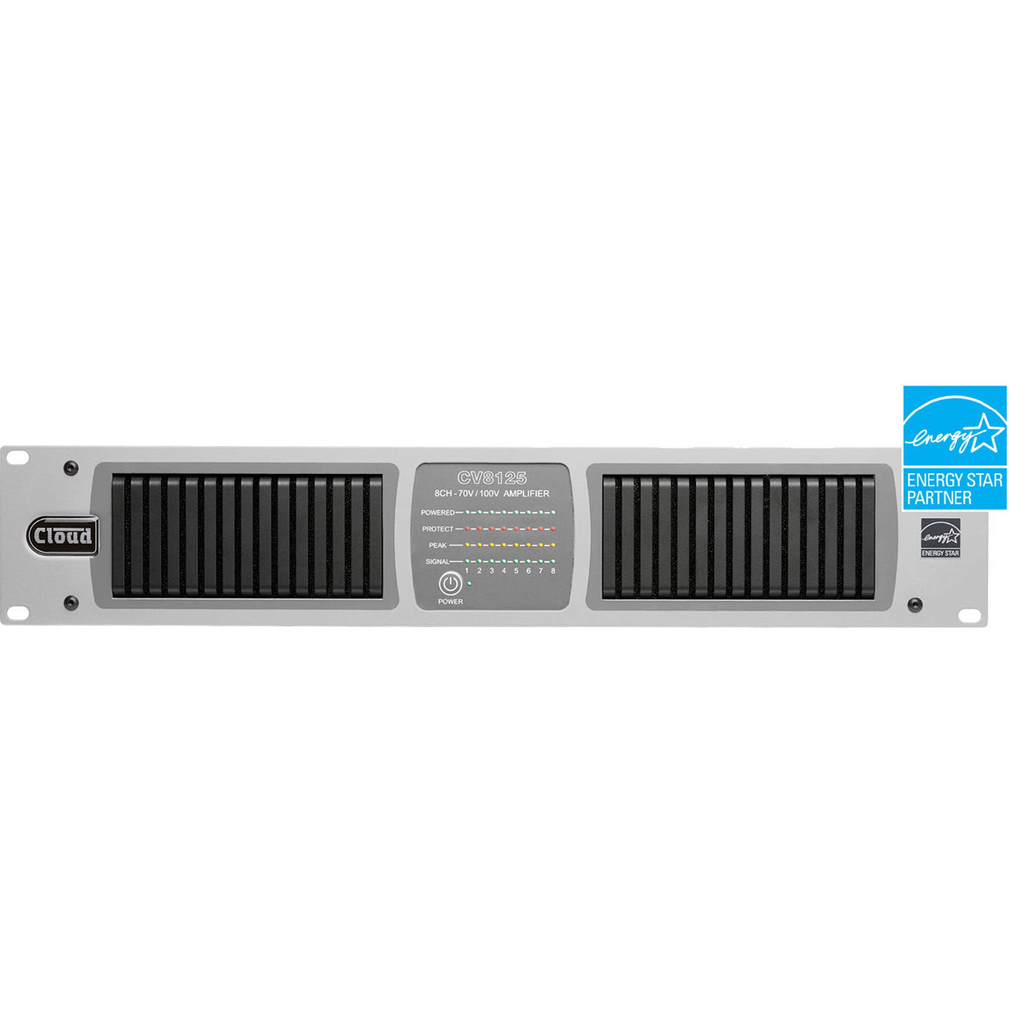 Cloud CV8125 8 Channel 125w Per Output Channel 70/100v Digital DSP Amplifier