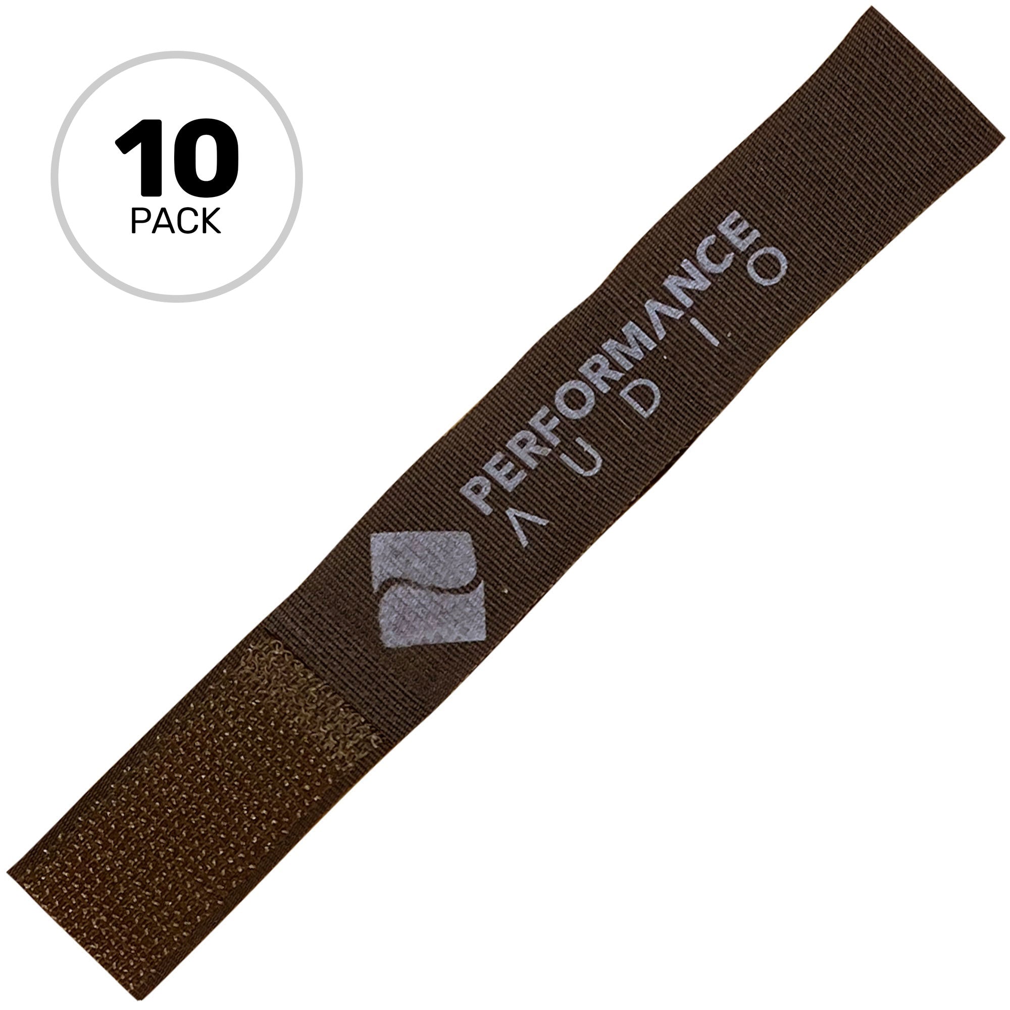 Cord-Lox 307-C Closed Loop Velcro Hook and Loop Cable Ties (1" x 7", Brown, 10 Pack)