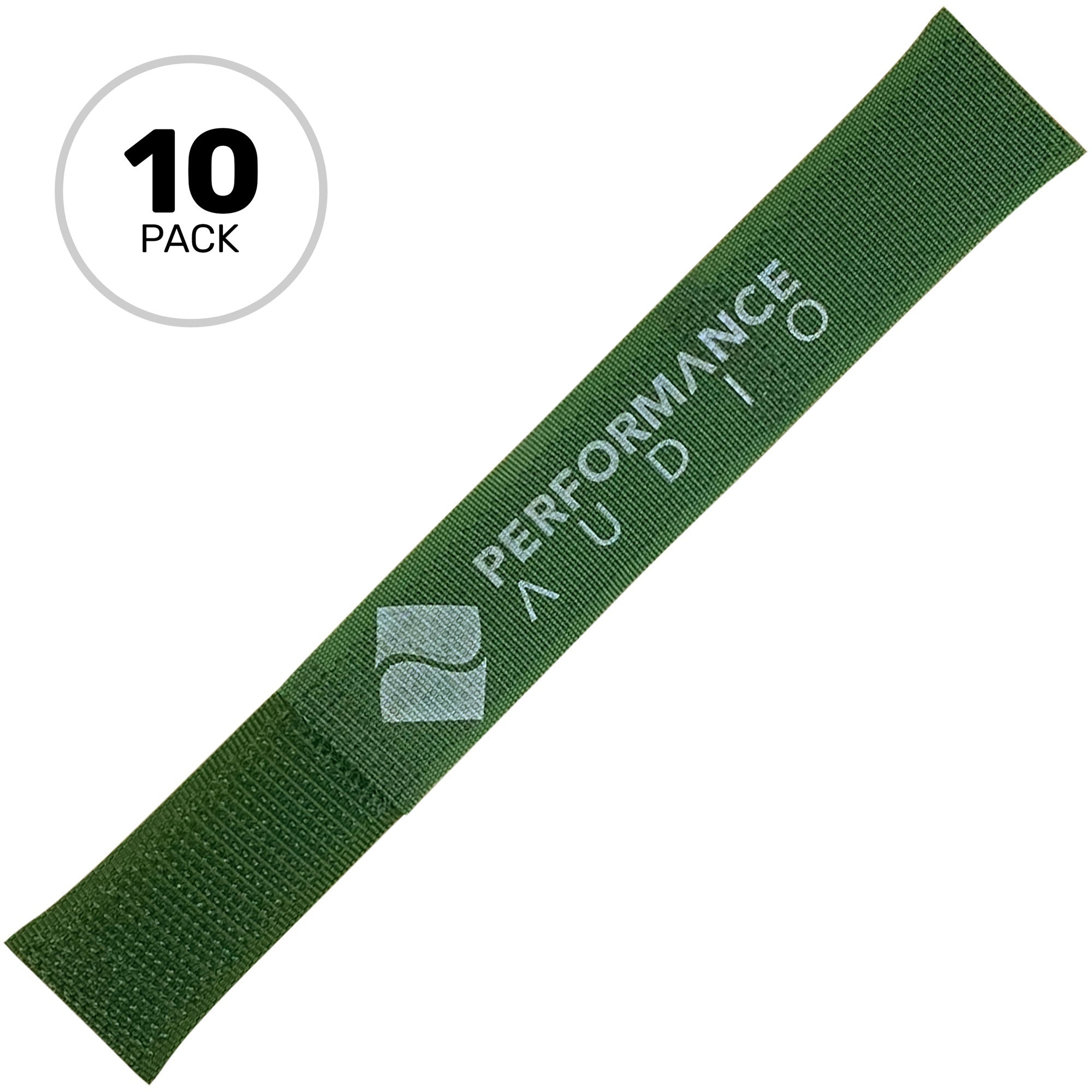 Cord-Lox 205-C Closed Loop Velcro Hook and Loop Cable Ties (3/4" x 5", Green, 10 Pack)