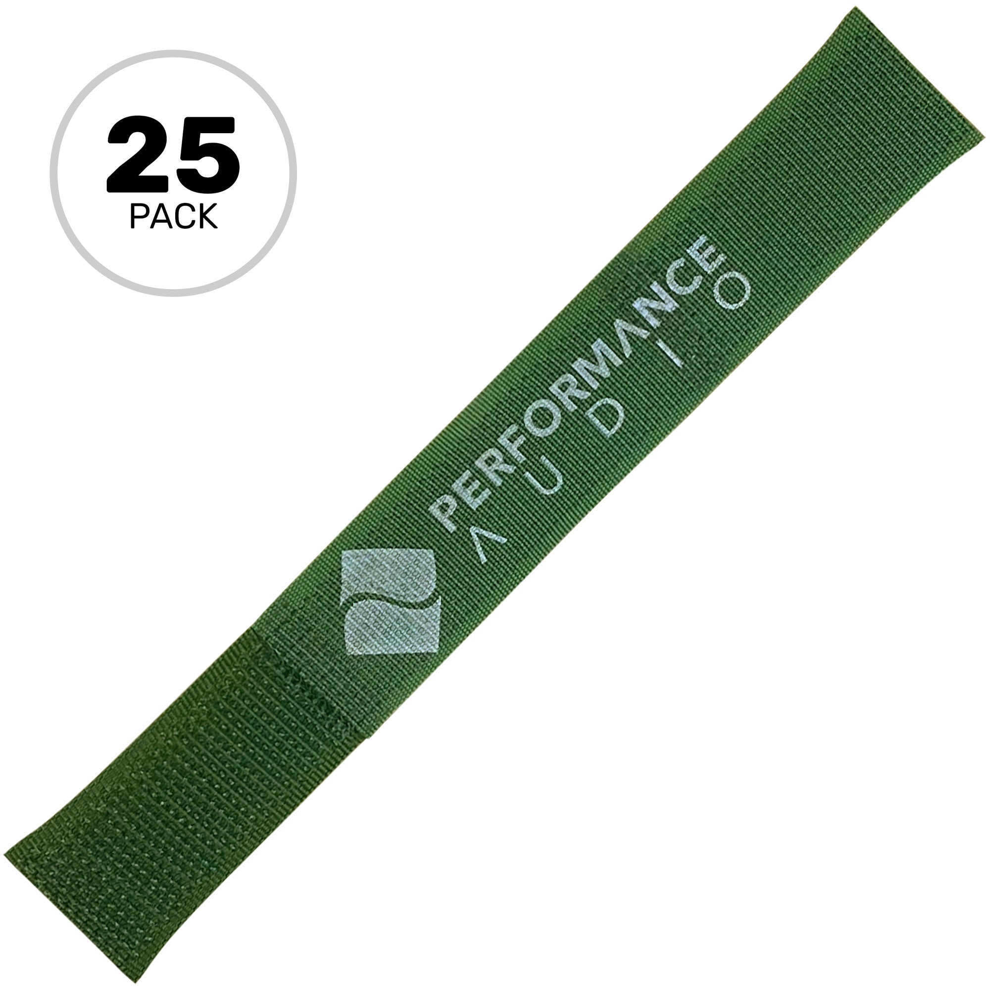 Cord-Lox 307-C Closed Loop Velcro Hook and Loop Cable Ties (1" x 7", Green, 25 Pack)