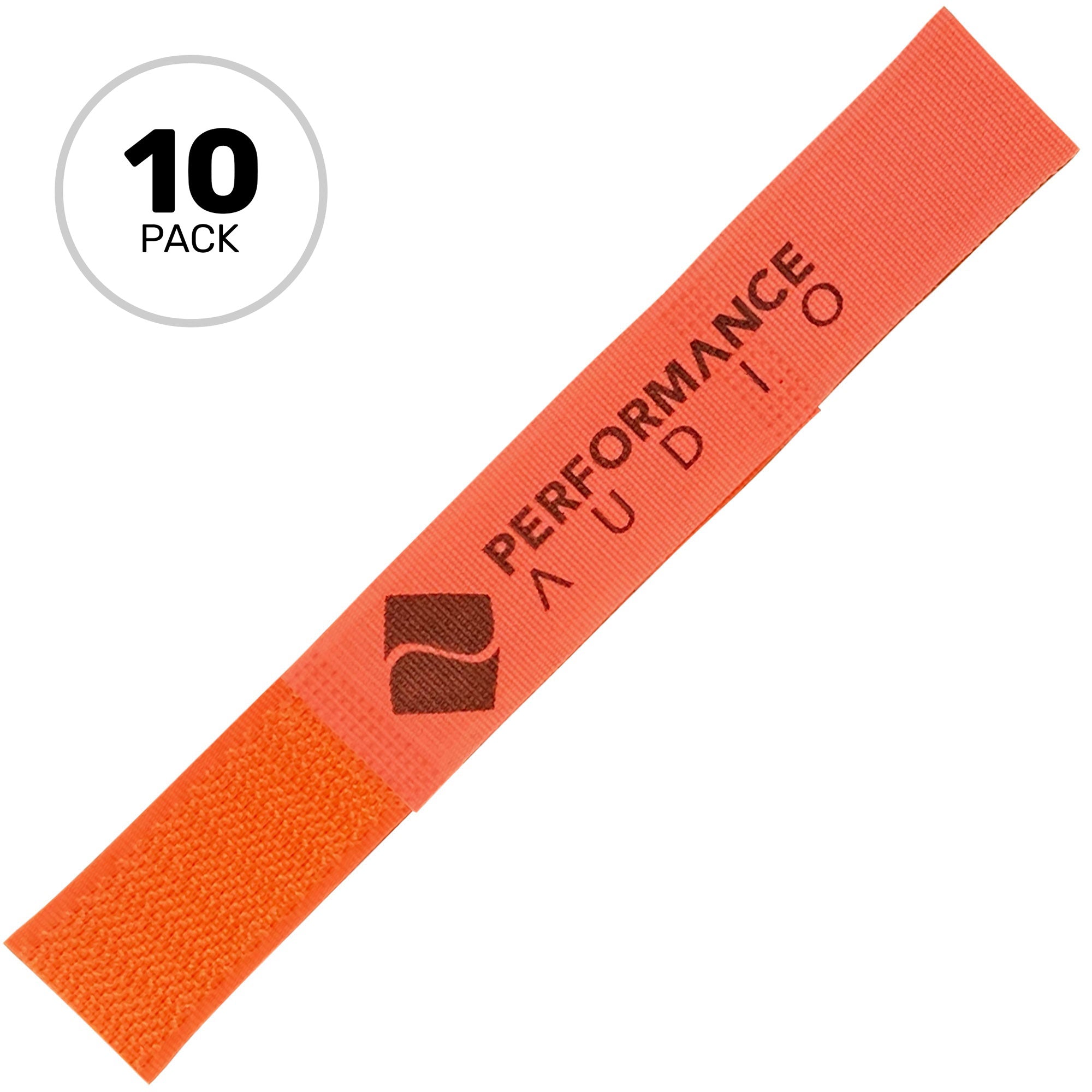 Cord-Lox 205-C Closed Loop Velcro Hook and Loop Cable Ties (3/4" x 5", Neon Orange, 10 Pack)