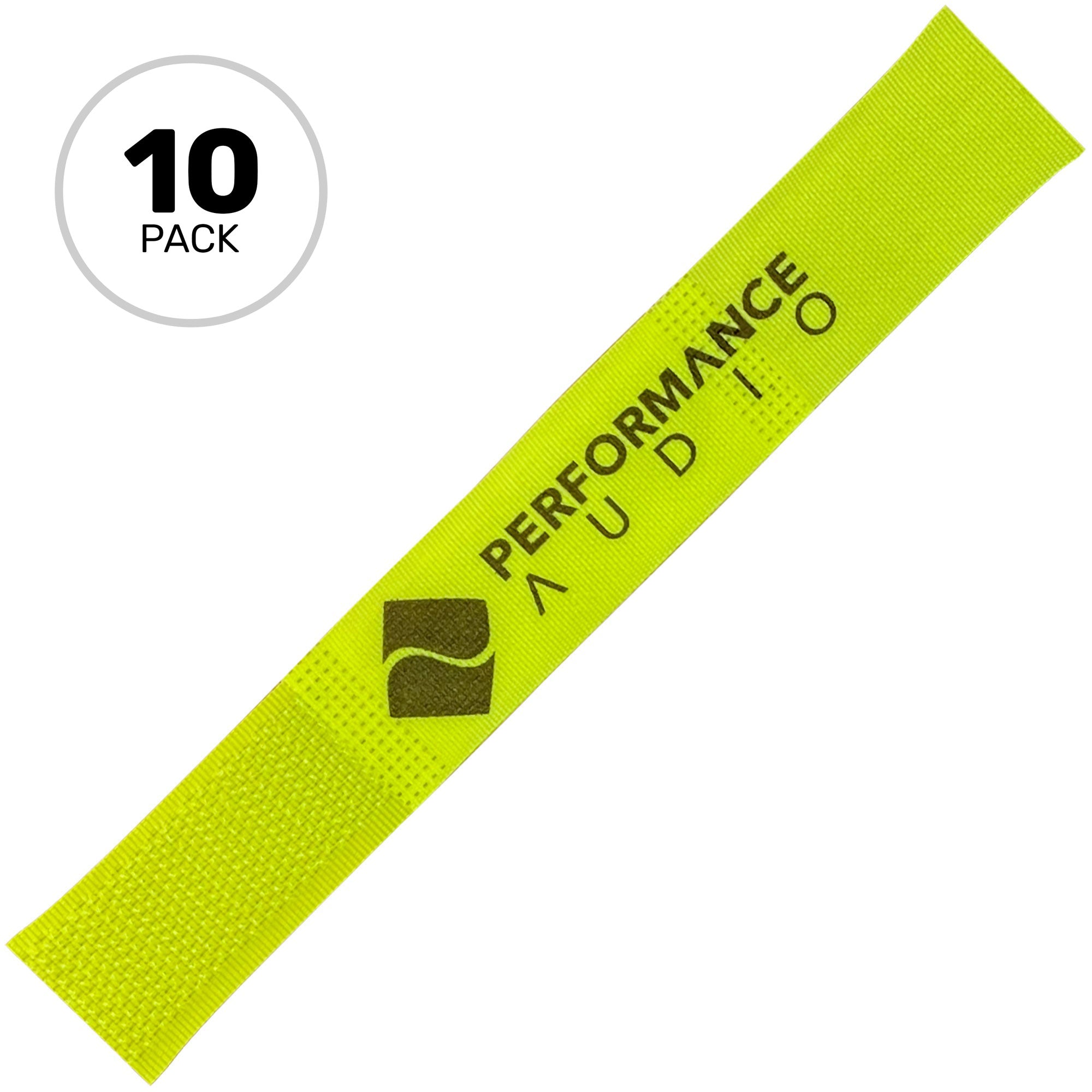 Cord-Lox 205-C Closed Loop Velcro Hook and Loop Cable Ties (3/4" x 5", Neon Yellow, 10 Pack)