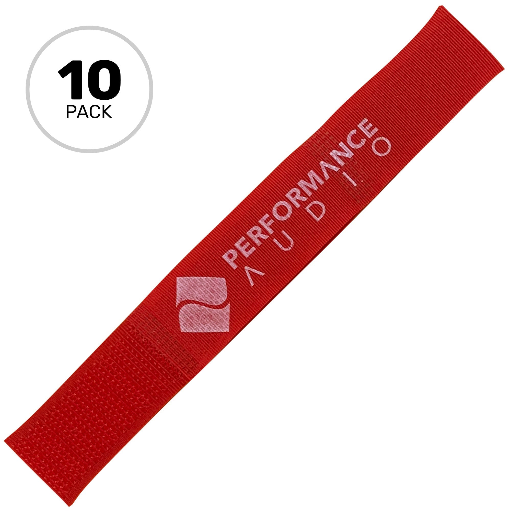 Cord-Lox 205-C Closed Loop Velcro Hook and Loop Cable Ties (3/4" x 5", Red, 10 Pack)