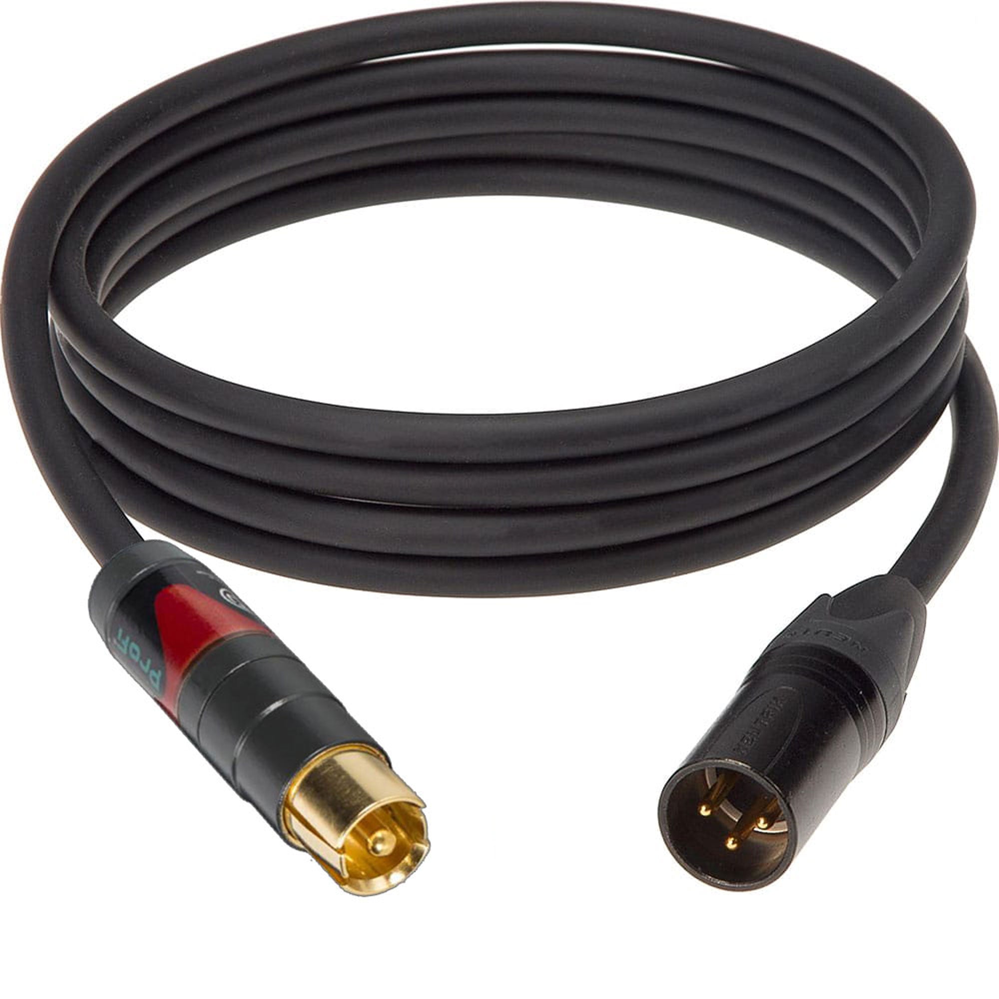 Custom Cables XLR to RCA Unbalanced Audio Cable Made from Mogami W2552 & Premium Connectors