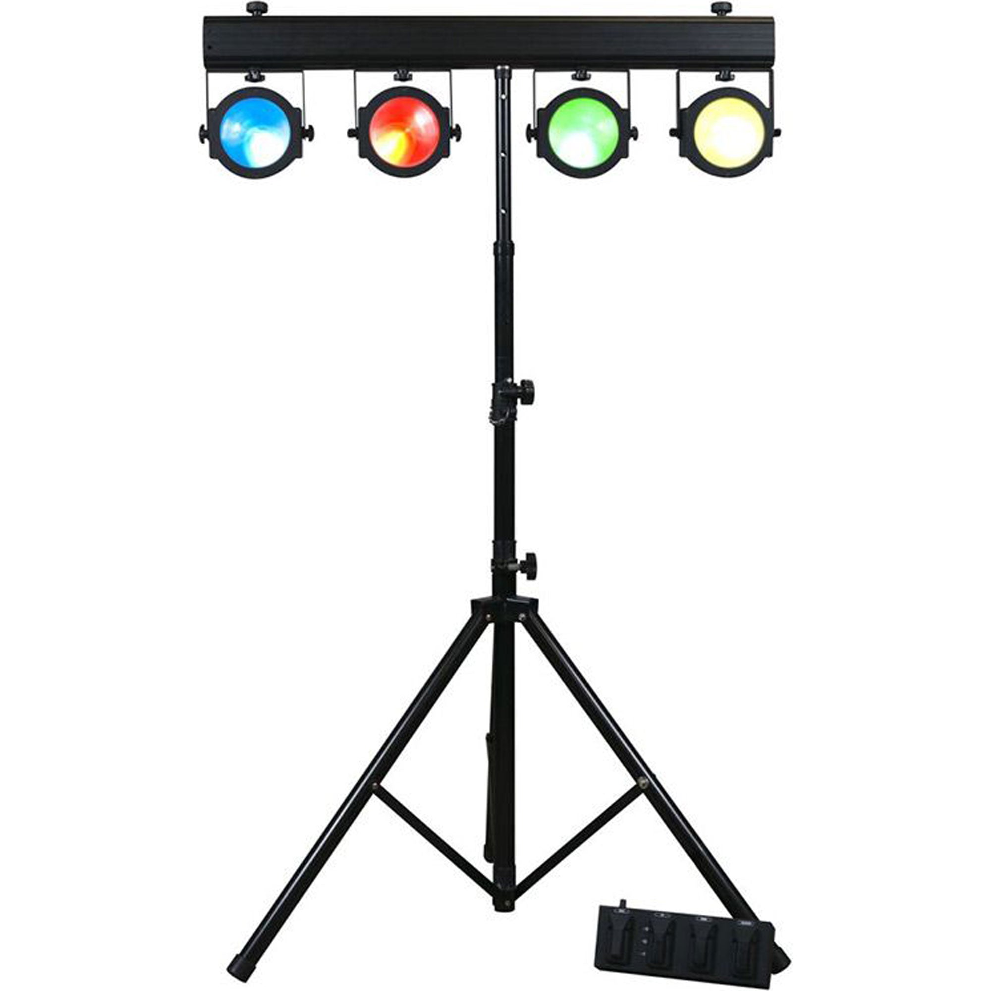 Eliminator Lighting Dotz TPar Sys Plus Portable Stage Lighting Wash System with Remote, Stand, Cases