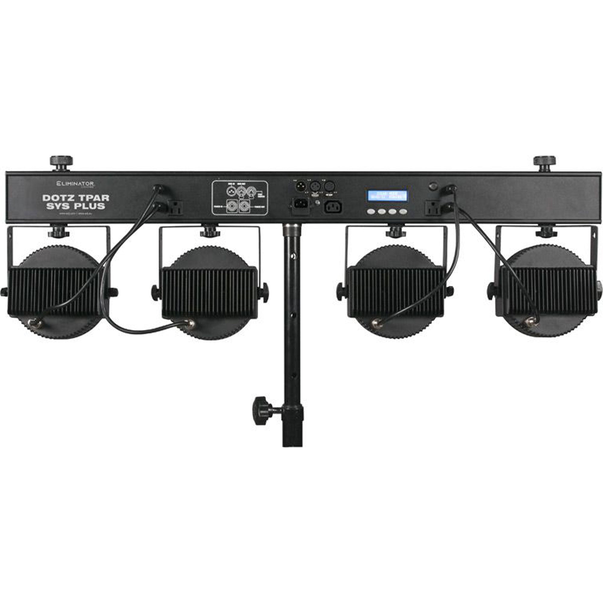 Eliminator Lighting Dotz TPar Sys Plus Portable Stage Lighting Wash System with Remote, Stand, Cases