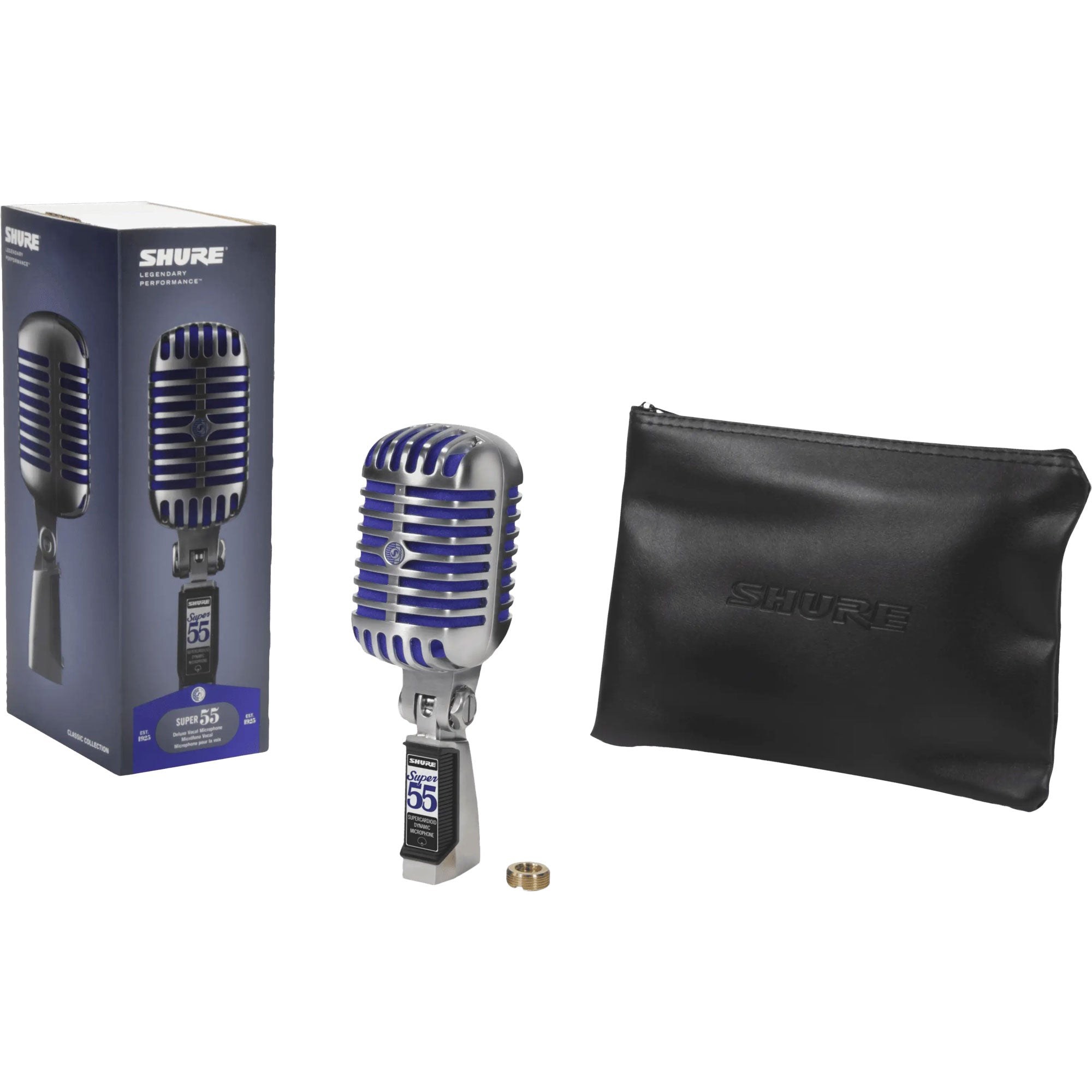 Shure Super 55 Deluxe Supercardioid Dynamic Vocal Microphone with FREE 20' XLR Cable