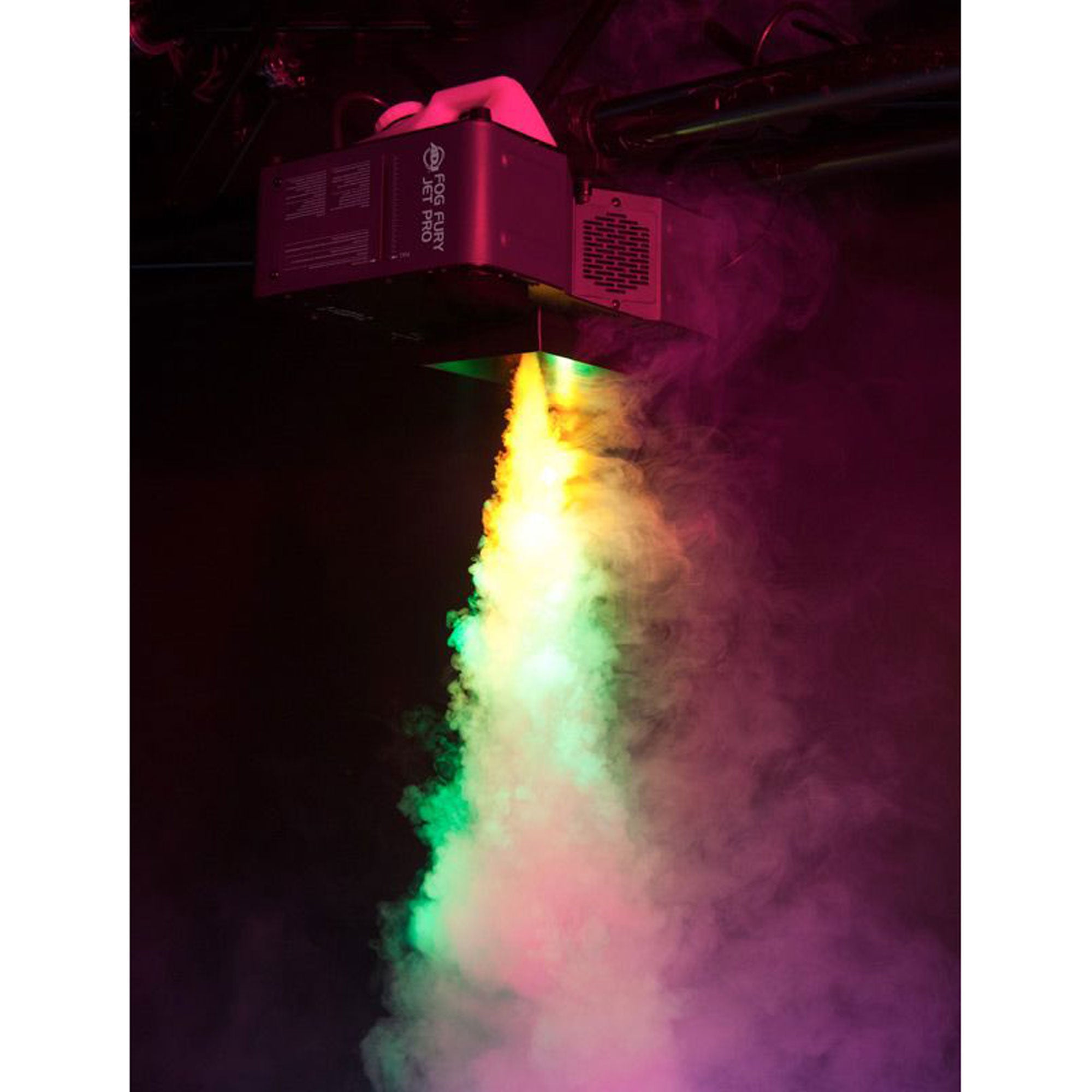 American DJ Fog Fury Jett Pro High Velocity Vertical LED Color Fog Machine with WiFLY Wireless DMX