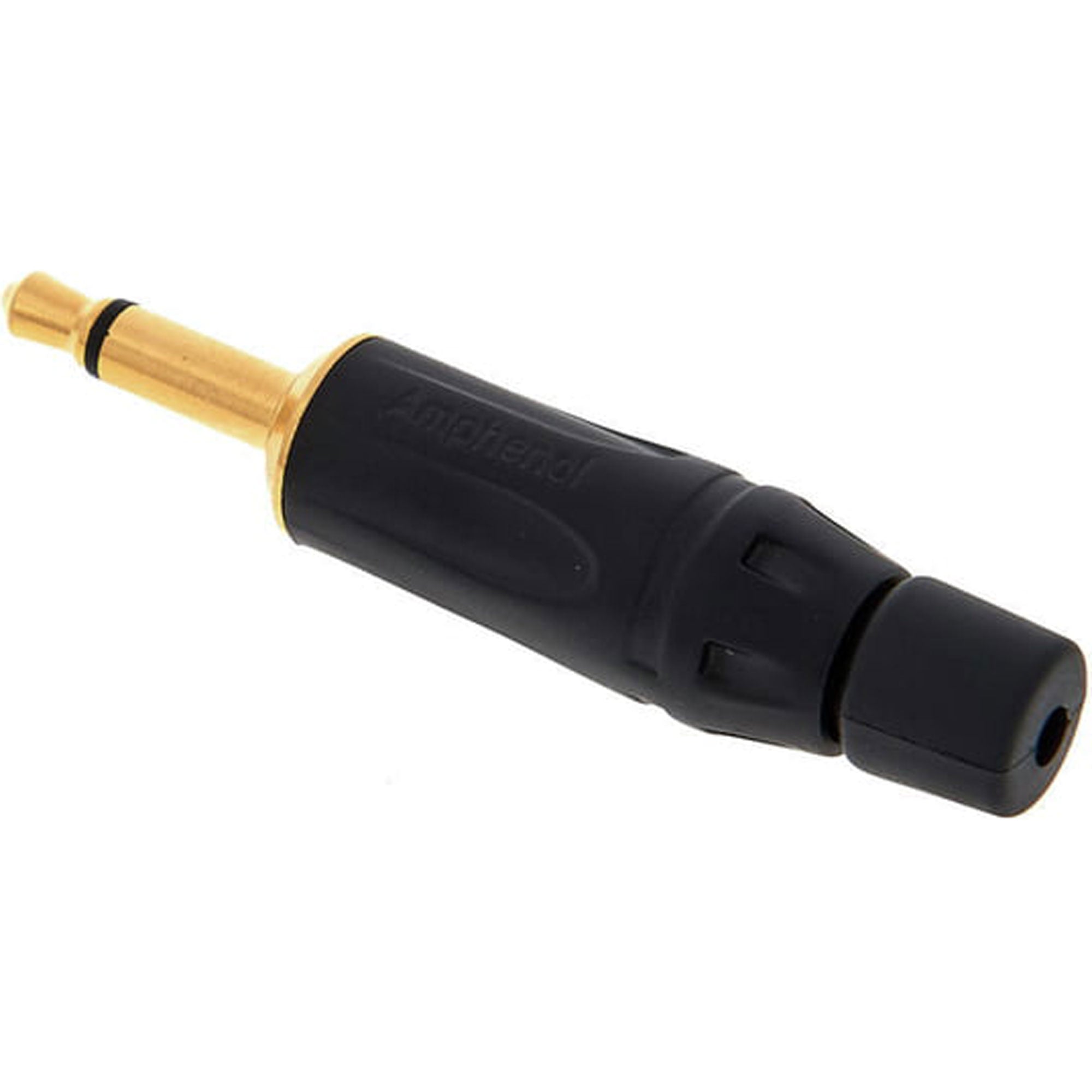 Amphenol KM2PB-AU 3.5mm TS Mono Mini Plug Cable Connector (Black/Gold, 50 Pack)