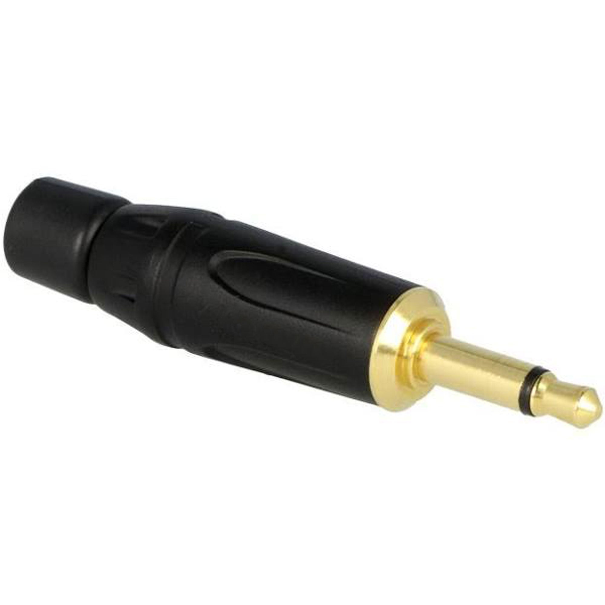 Amphenol KM2PB-AU 3.5mm TS Mono Mini Plug Cable Connector (Black/Gold, 50 Pack)