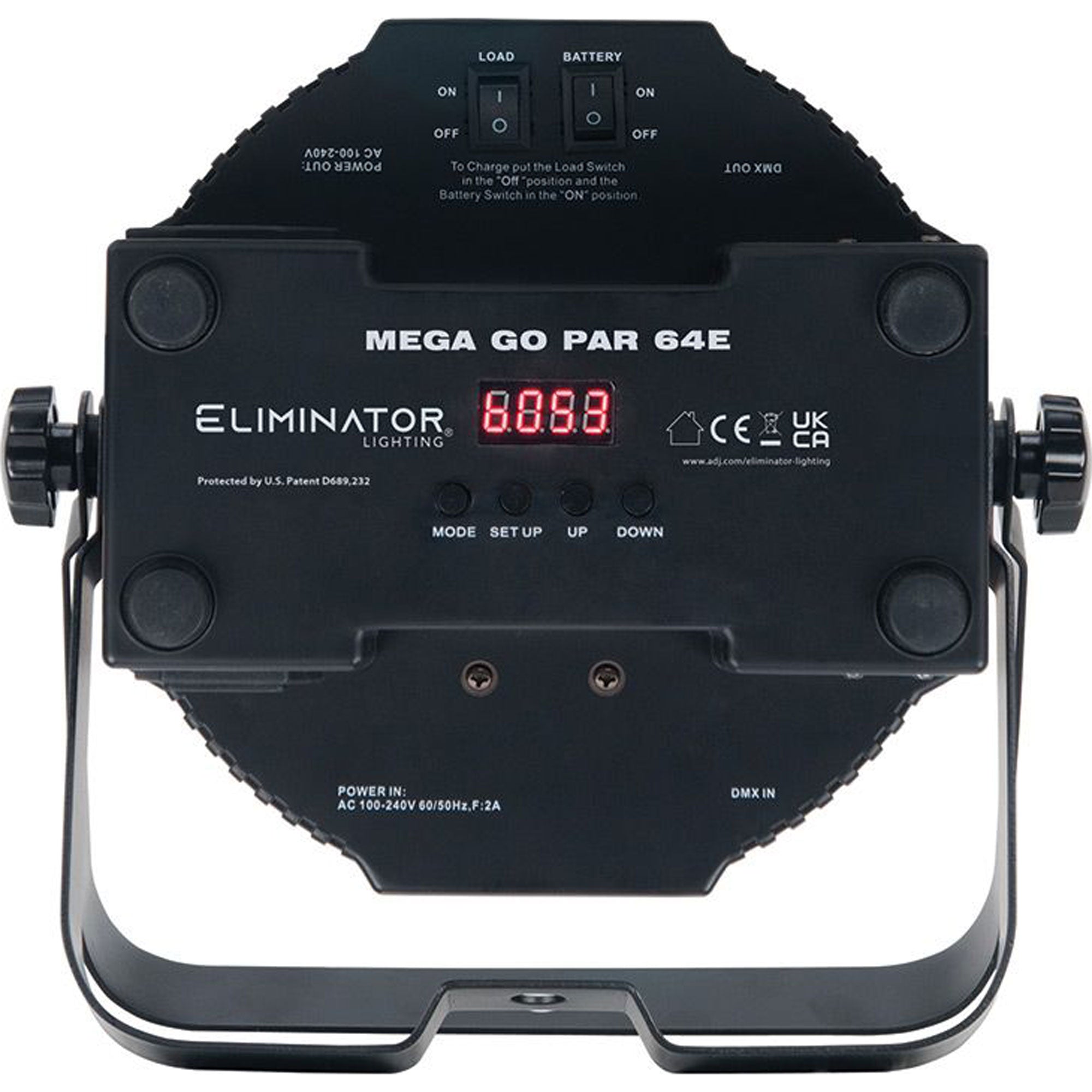 Eliminator Lighting Mega Go Par 64E Battery-Powered RGB+UV LED Wash Light