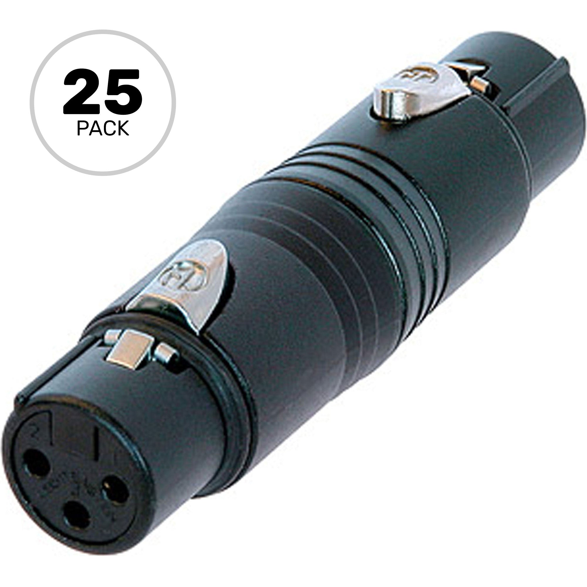 Neutrik NA3FF-B 3-Pin XLR Female to 3-Pin XLR Female Adapter (Black, Box of 25)