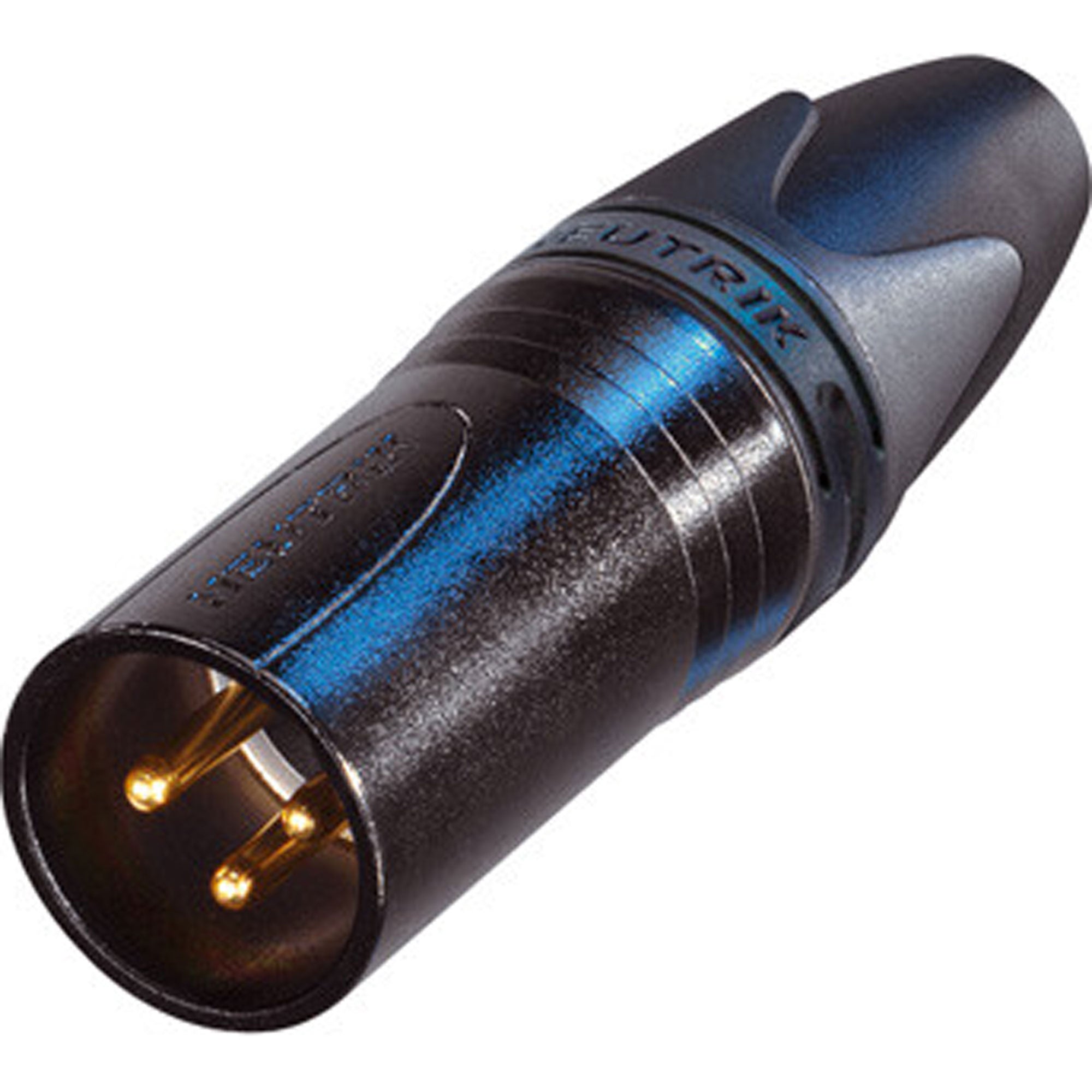 Neutrik NC3MXX-B Male 3-Pin XLR Cable Connector (Black/Gold)