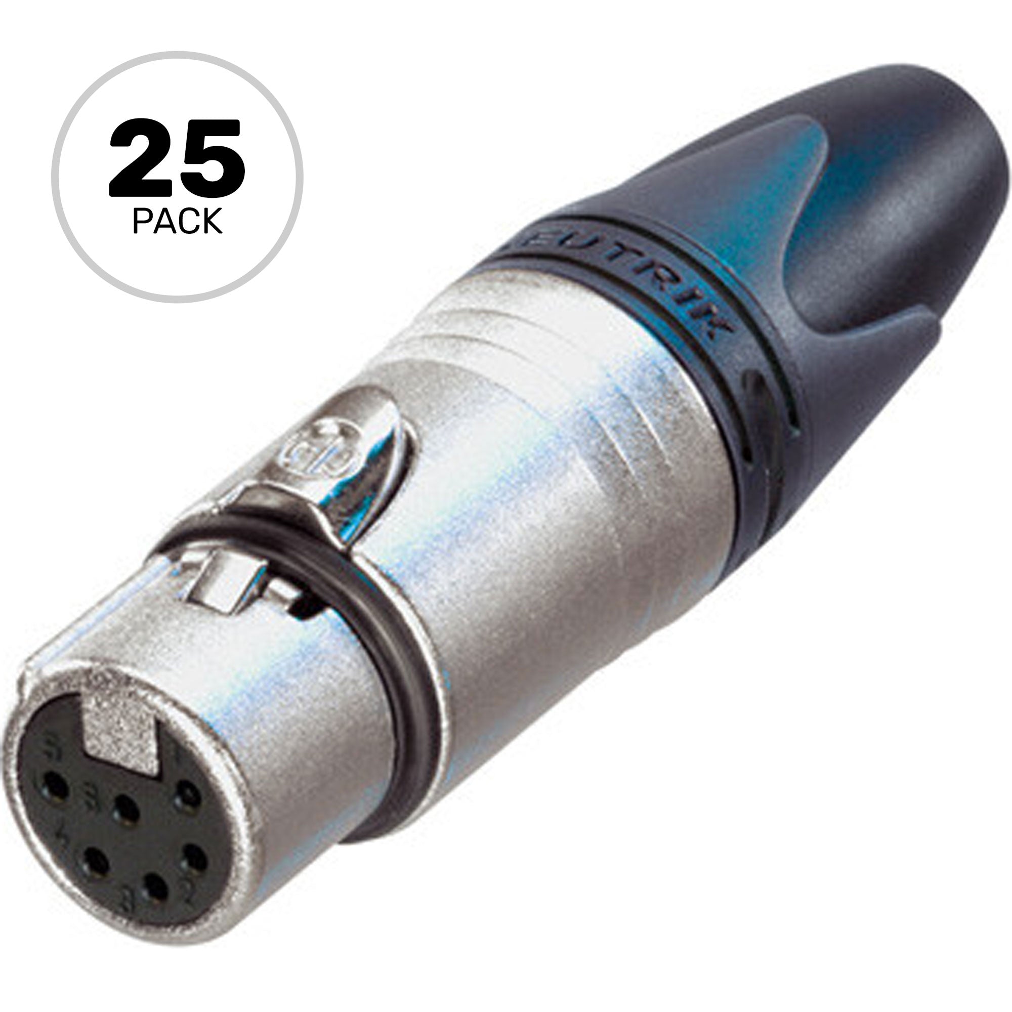 Neutrik NC6FXX Female 6-Pin XLR Cable Connector (Nickel/Silver, Box of 25)