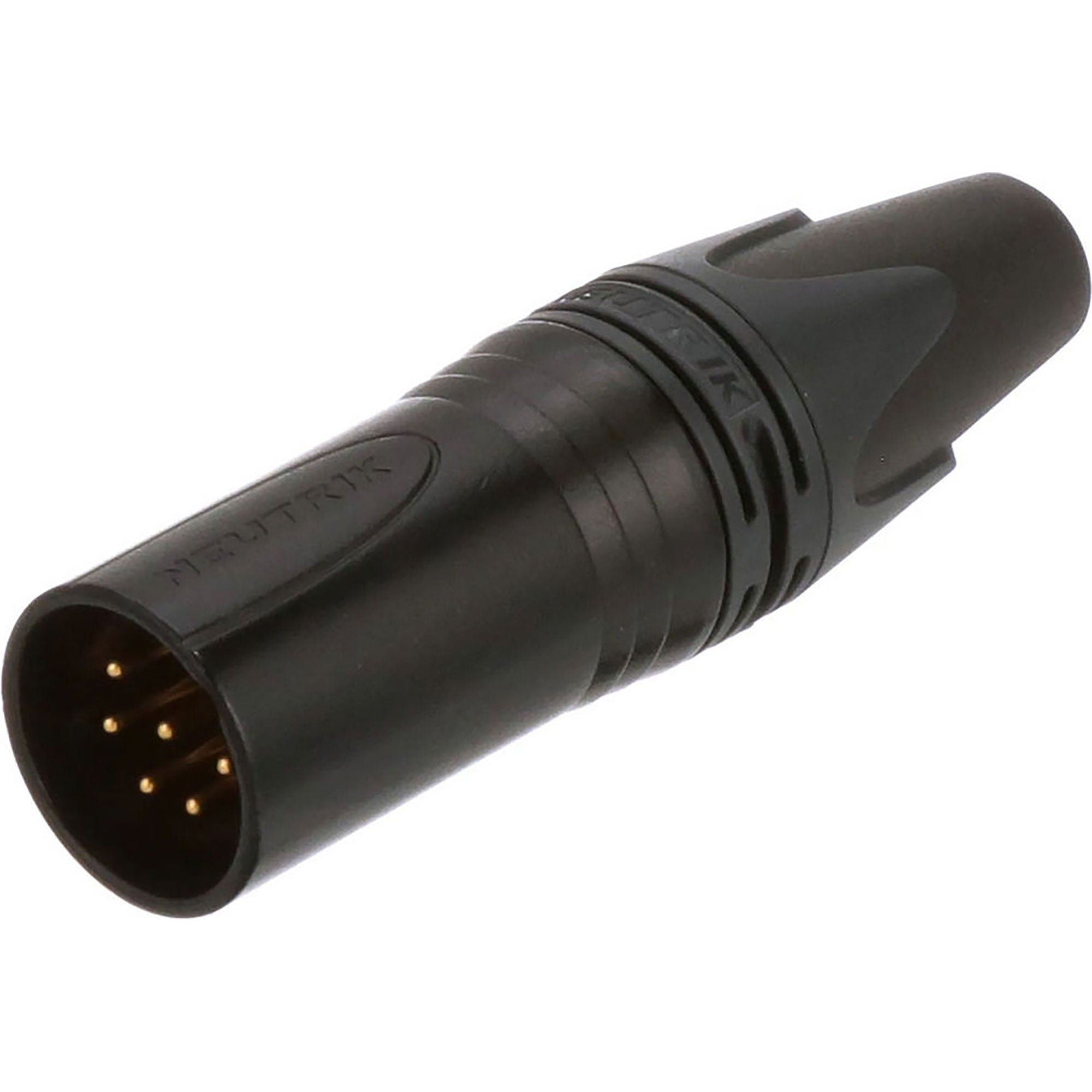 Neutrik NC6MXX-B Male 6-Pin XLR Cable Connector (Black/Gold)