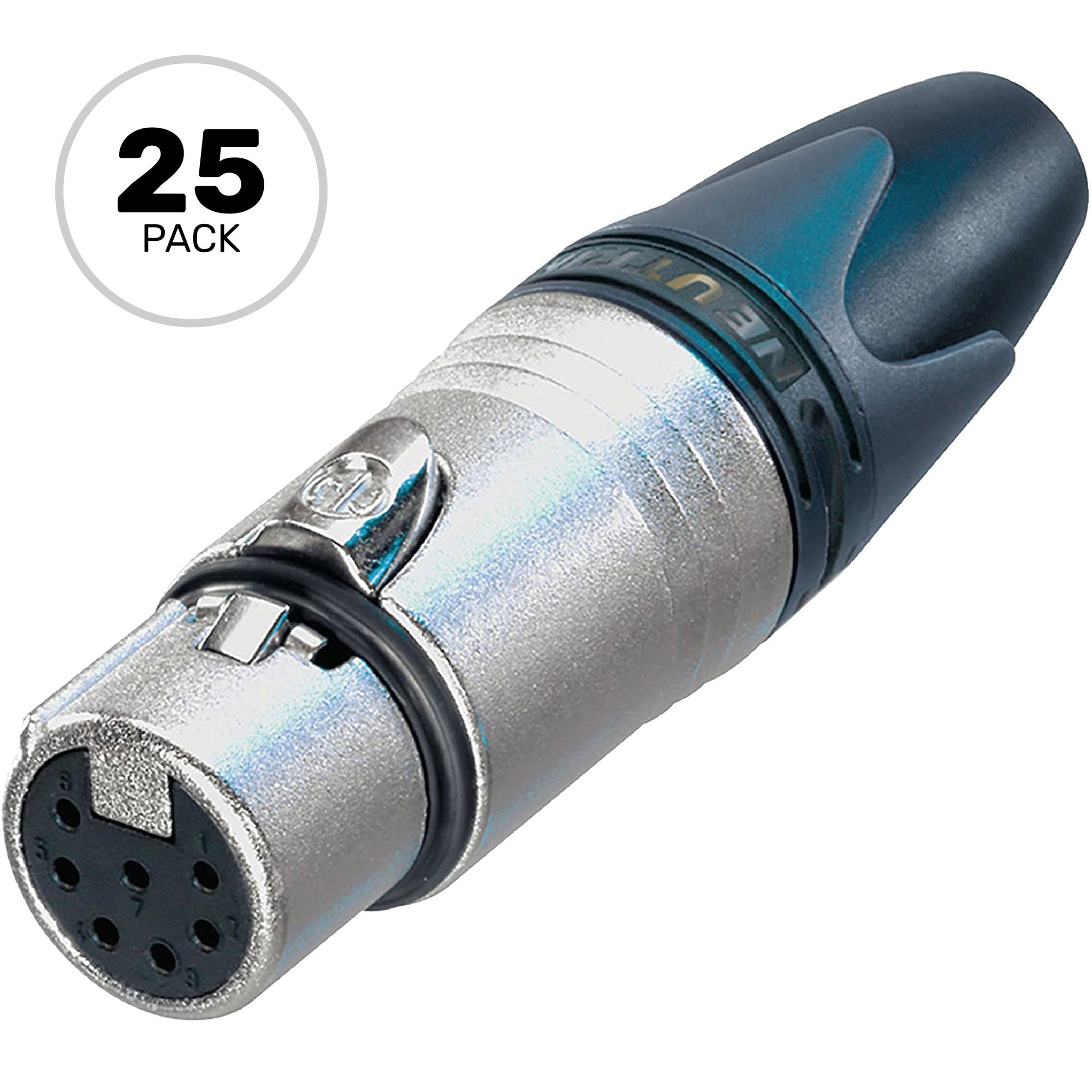 Neutrik NC7FXX Female 7-Pin XLR Cable Connector (Nickel/Silver, Box of 25)