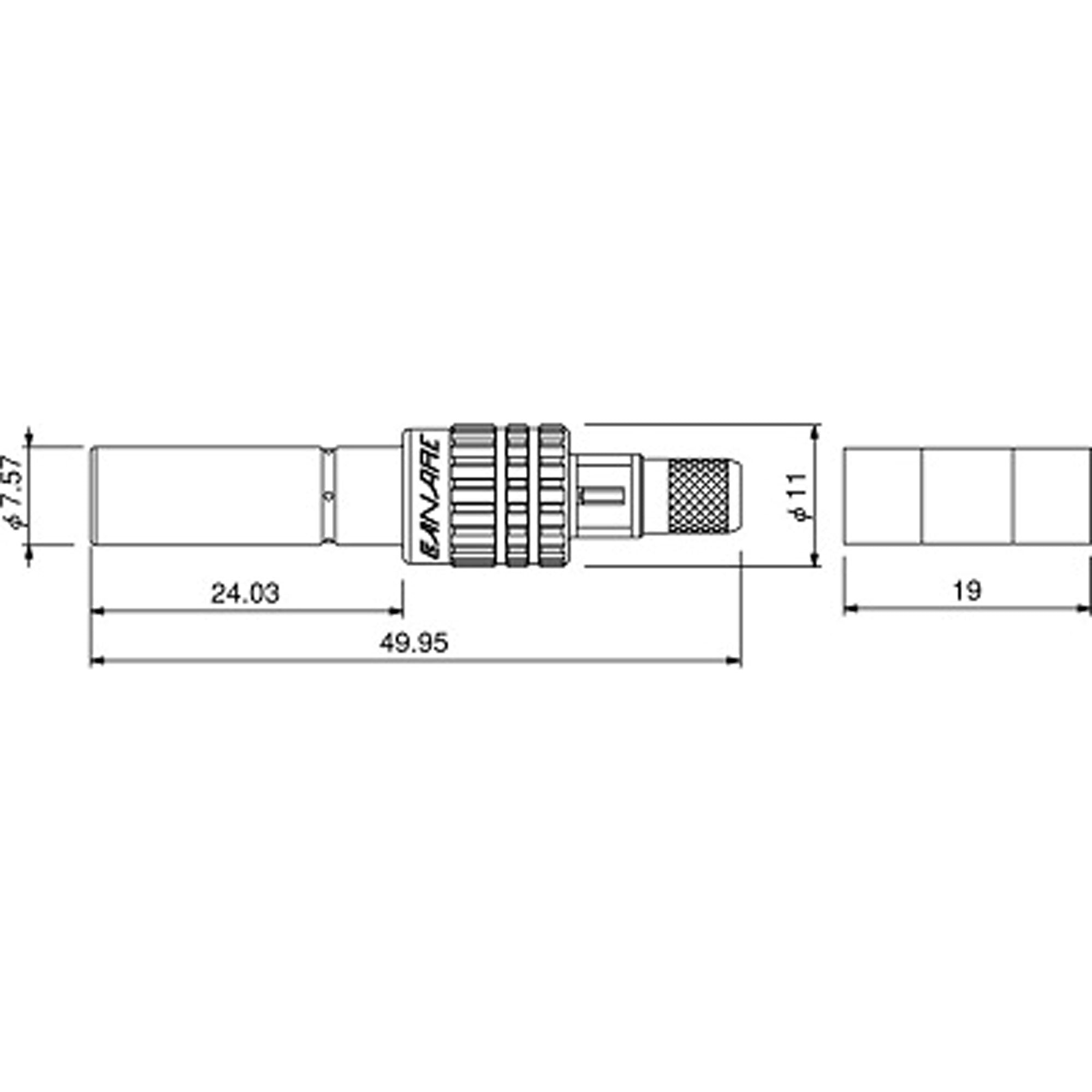 Canare MVP-C4 Mini Weco Video Connector for LV-61S Cable