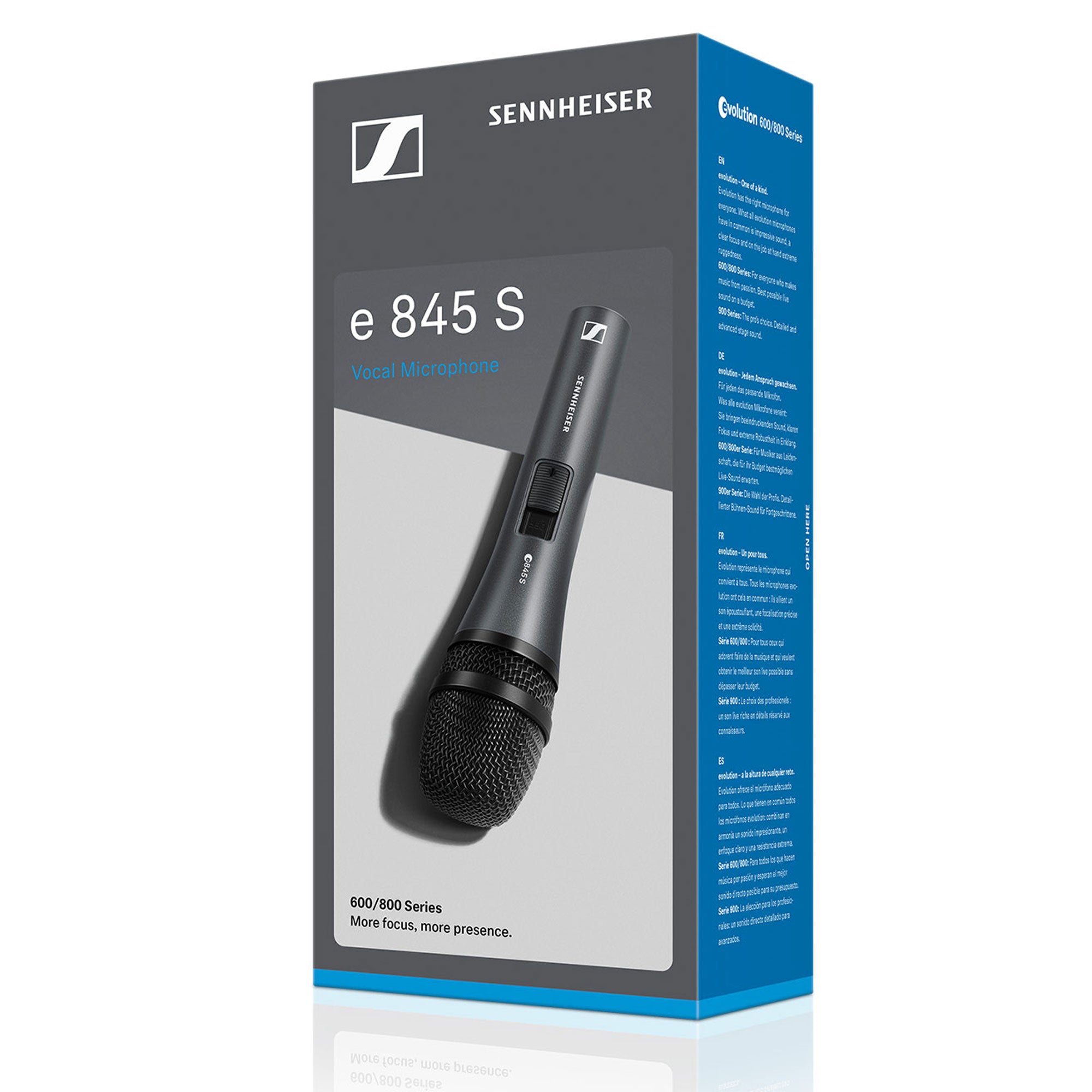 Sennheiser e 845-S Handheld Supercardioid Dynamic Vocal Microphone with On/Off Switch