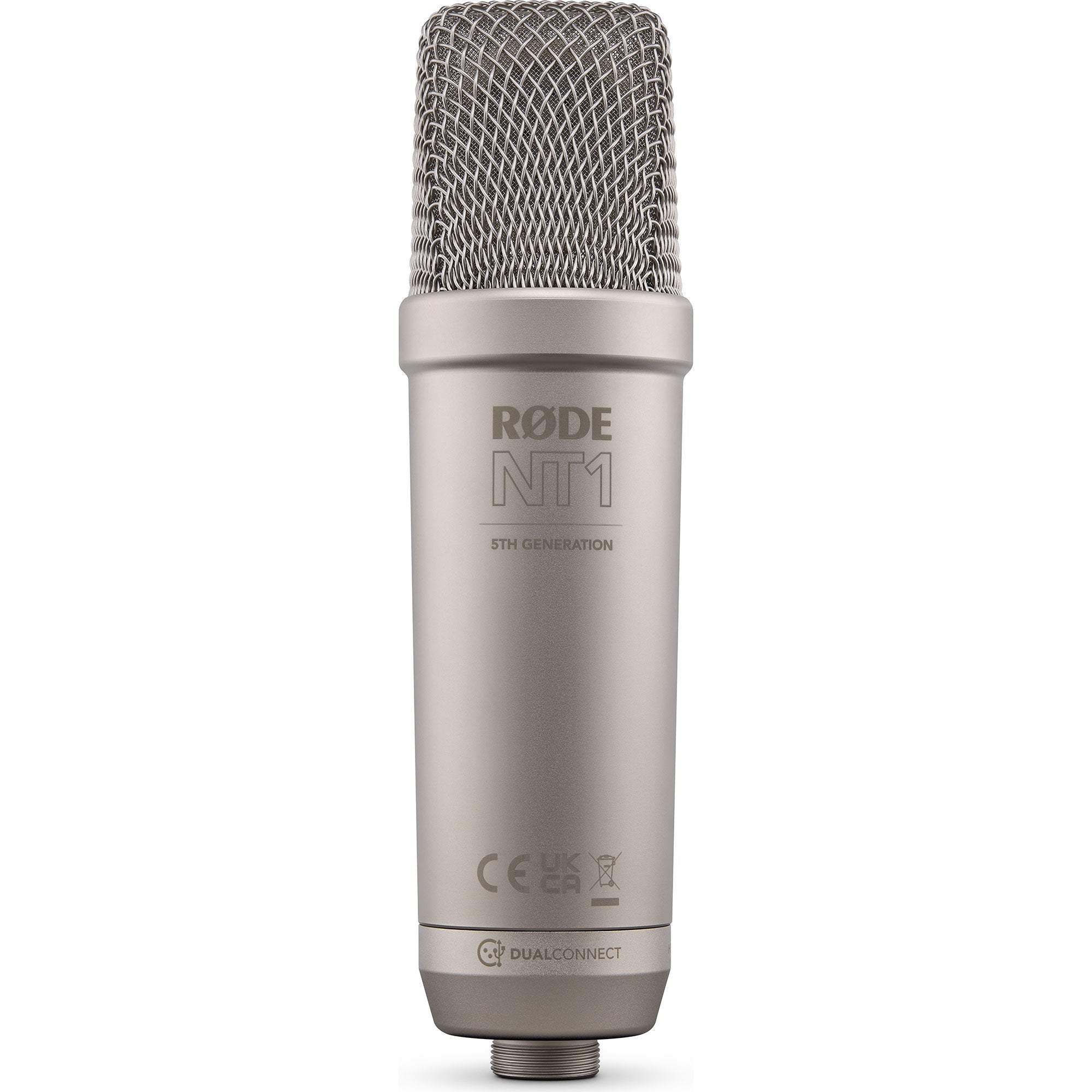 Rode NT1 5th Generation Large-Diaphragm Cardioid Condenser XLR/USB Microphone (Silver)