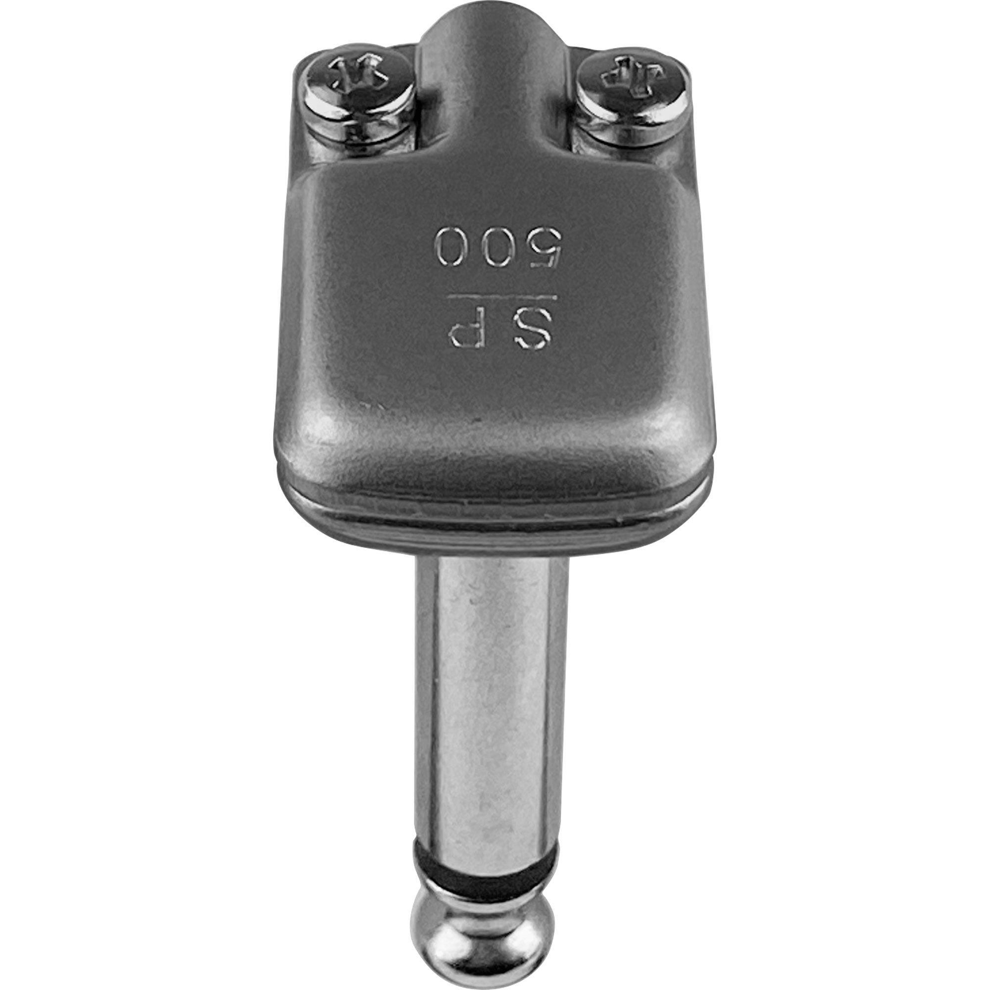 SquarePlug SP500 Compact Pancake Right-Angle 1/4" TS Mono Cable Plugs (Matte Nickel, 100 Pack)