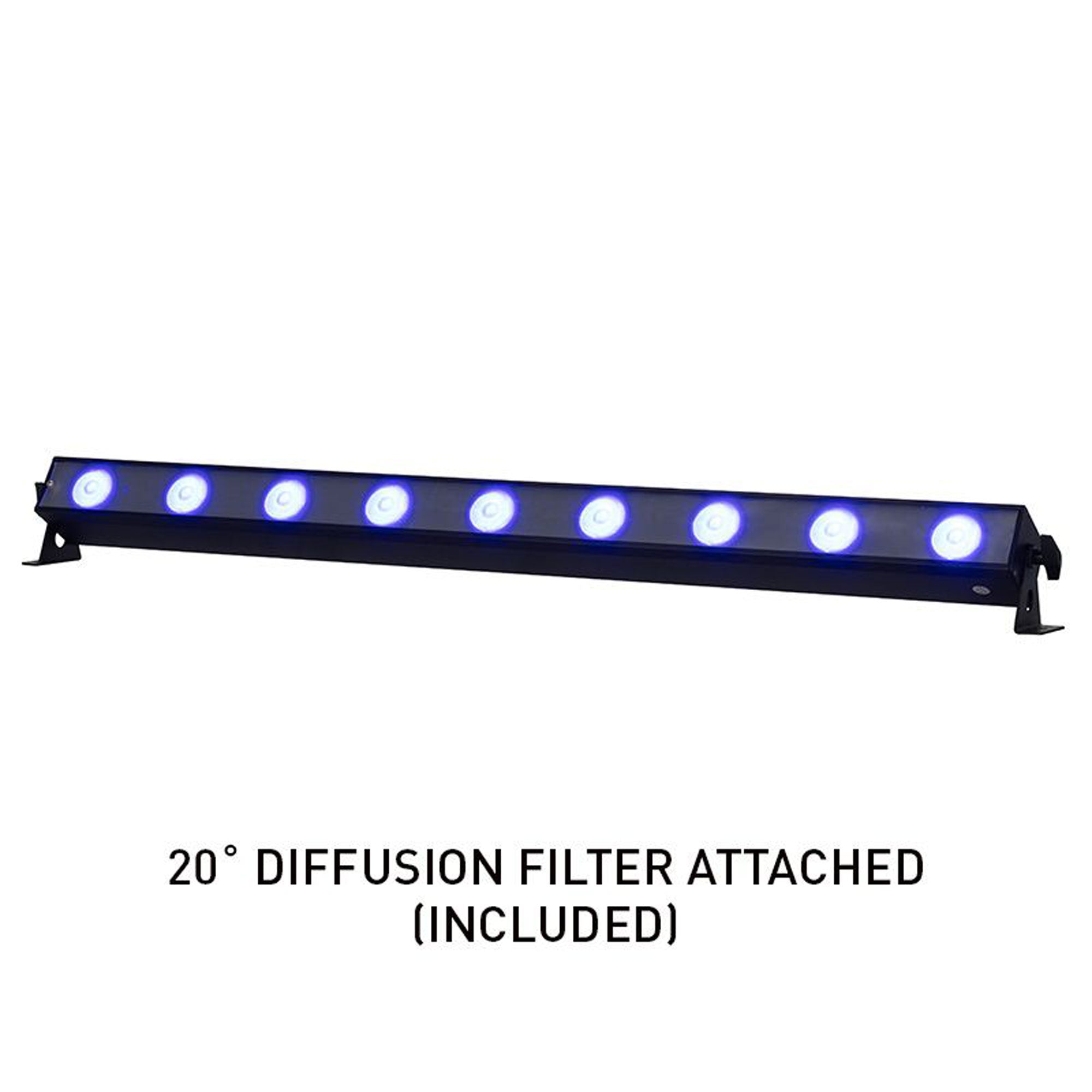 American DJ UBL9H RGBAL+UV Linear Light Bar with Diffusion Filter (9 LEDs)