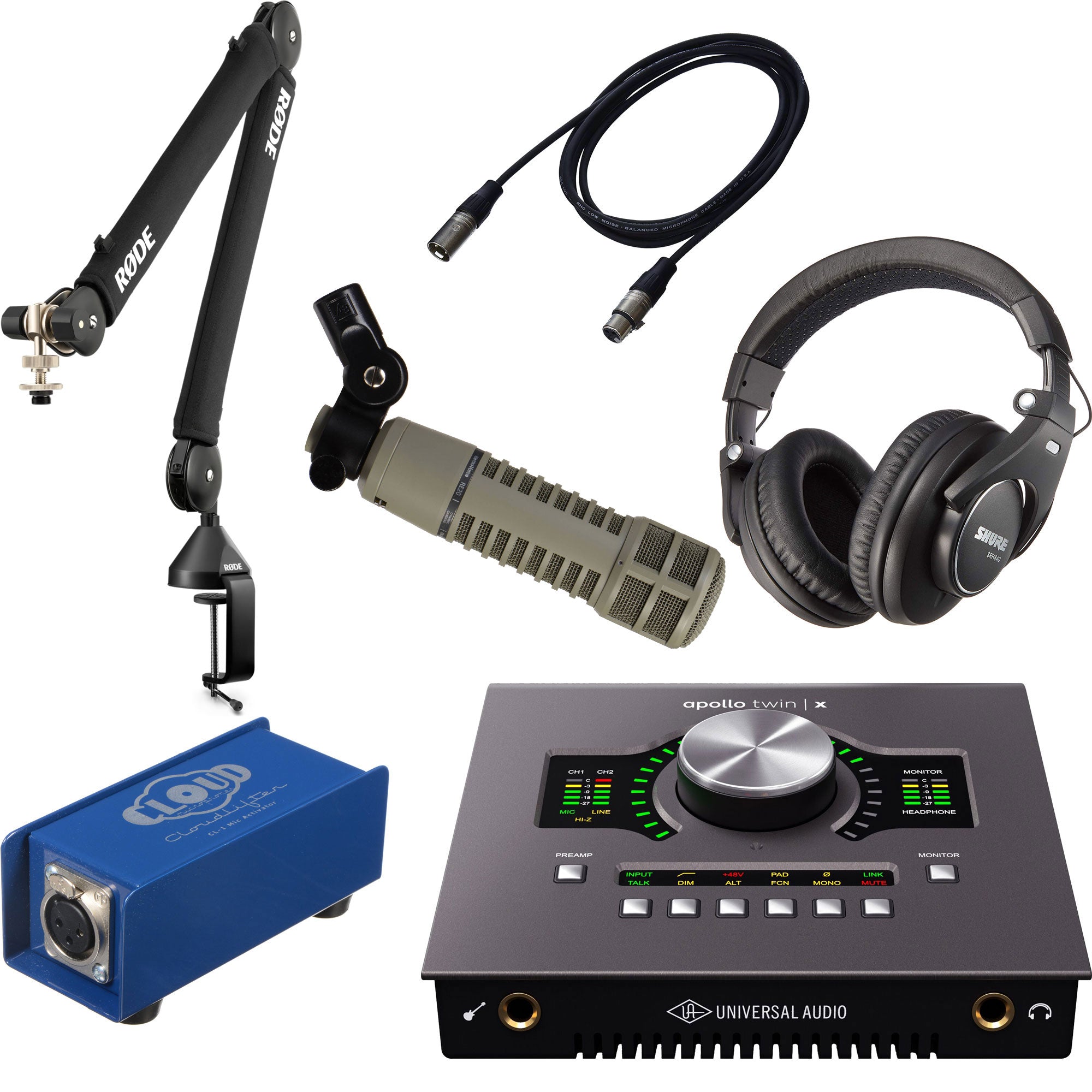 Electro-Voice RE20 Microphone with Podcasting Ultimate Bundle (Fawn Beige)