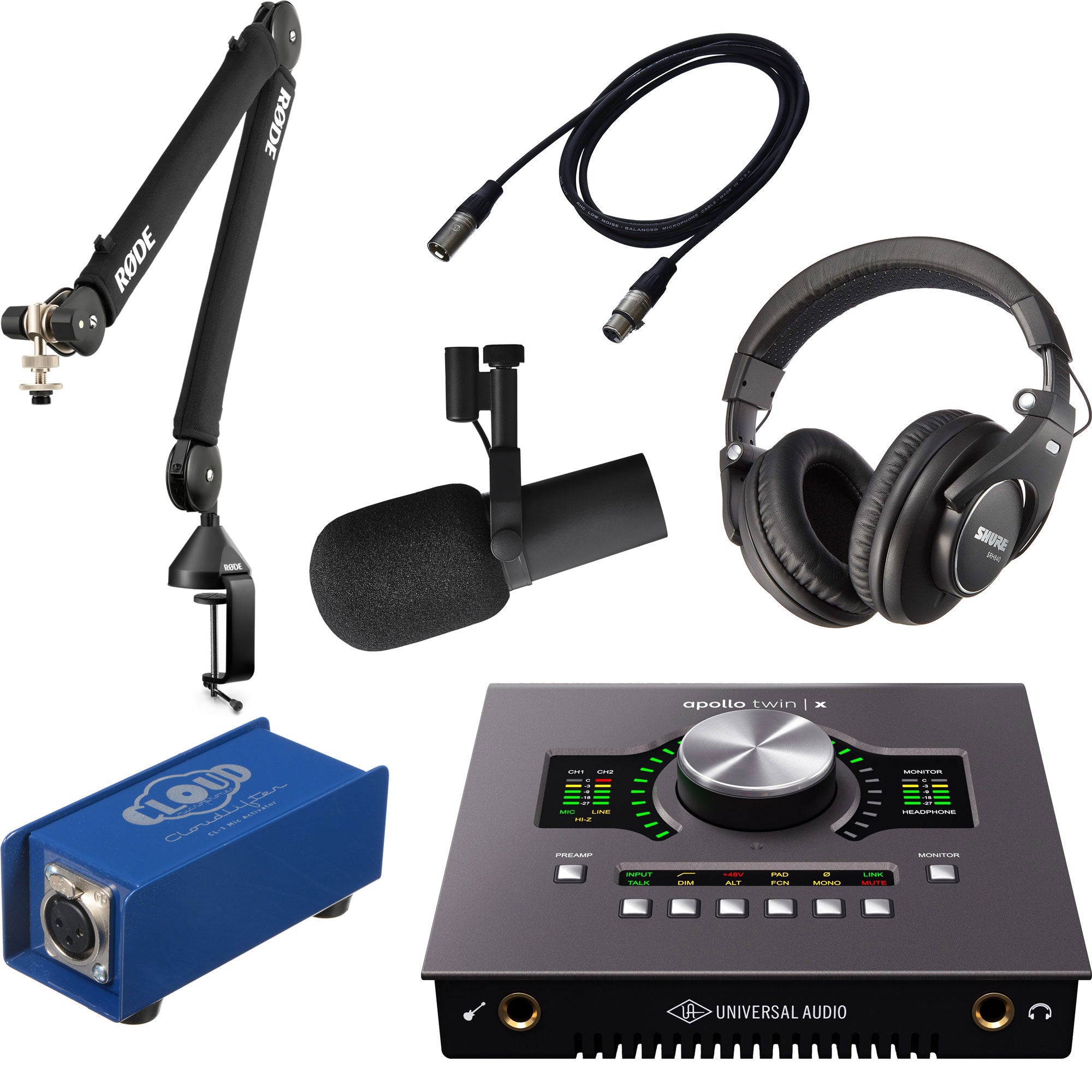 Shure SM7B Microphone with Podcasting Ultimate Bundle