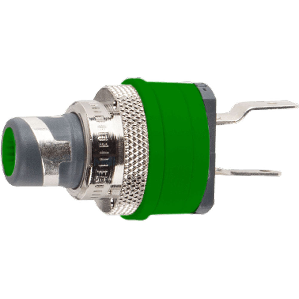 WBT 0210-Ag-Ms Nextgen Pure Silver RCA Female Socket Jack with Metal Nut (Single, Green)