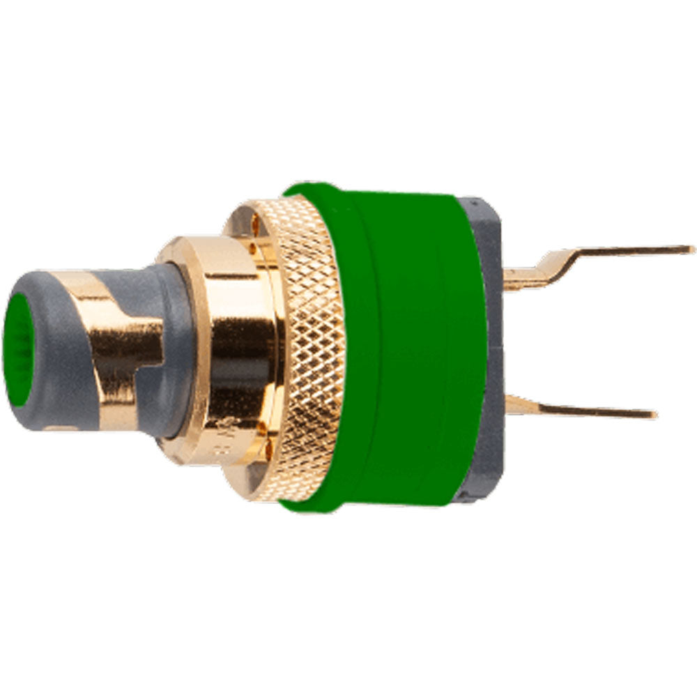 WBT 0210-Cu-Ms Nextgen Gold Plated RCA Female Socket Jack with Metal Nut (Single, Green)