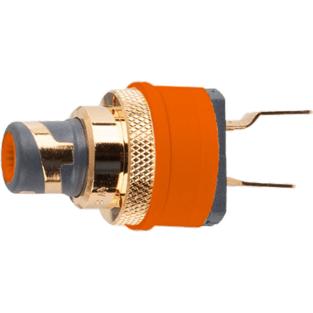 WBT 0210-Cu-Ms Nextgen Gold Plated RCA Female Socket Jack with Metal Nut (Single, Orange)