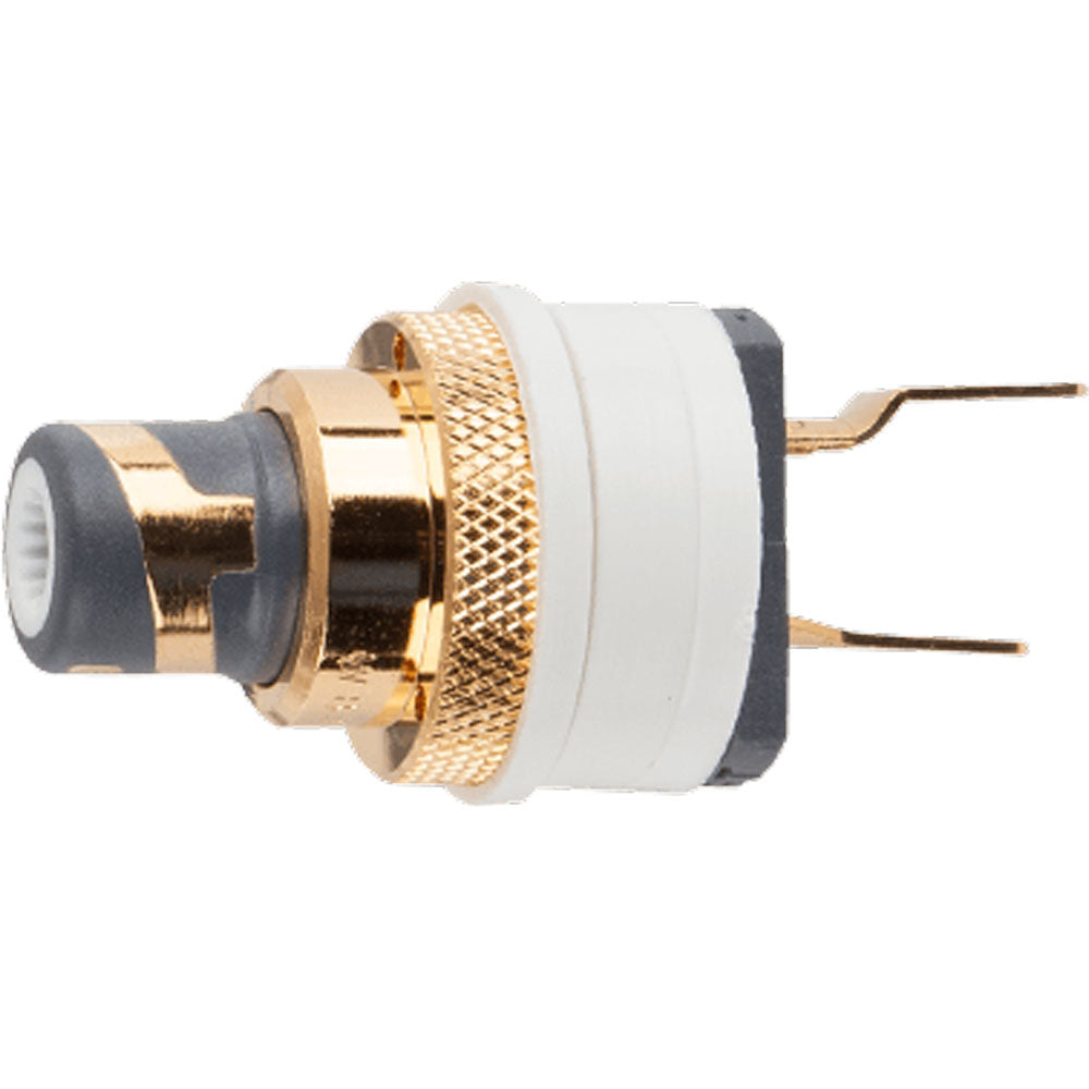 WBT 0210-Cu-Ms Nextgen Gold Plated RCA Female Socket Jack with Metal Nut (Single, White)