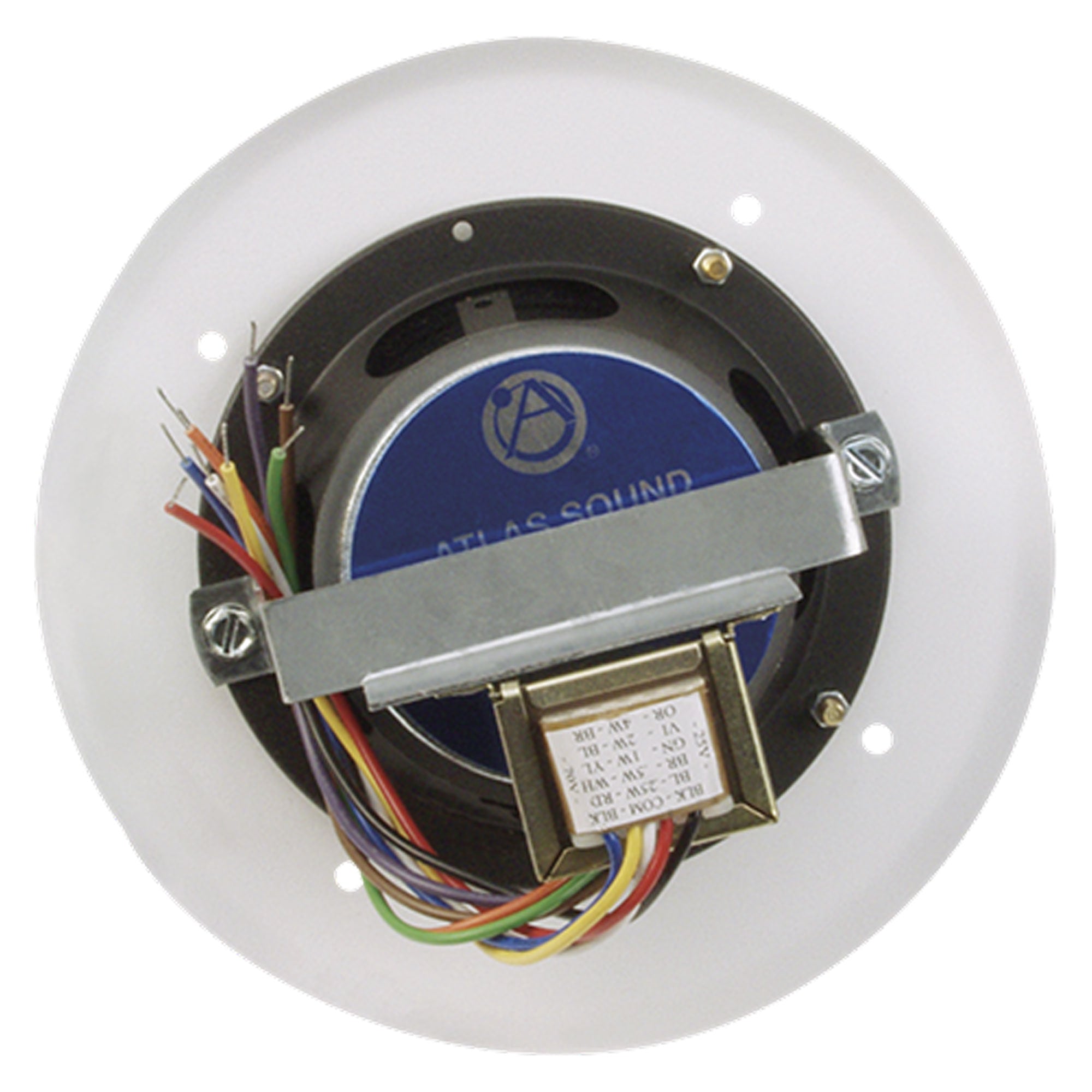 AtlasIED B51-4 4" In-Ceiling Speaker with 4-Watt 25V/70V Transformer and 51-4 Baffle