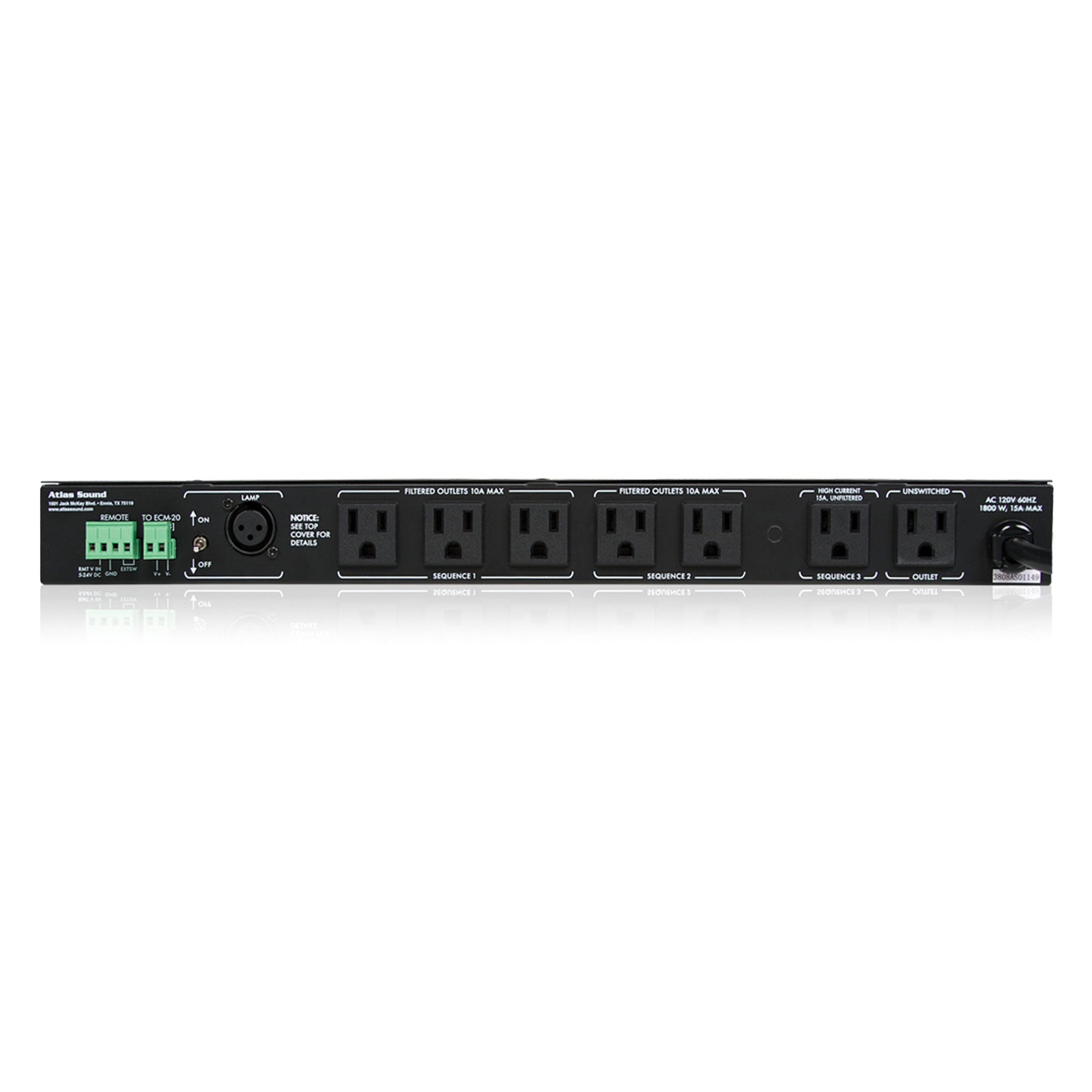 AtlasIED ECS-3 15A Power Sequencer and Conditioner