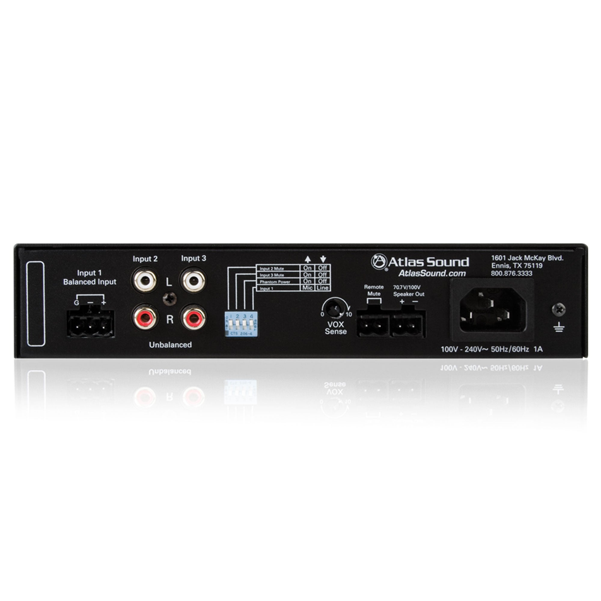 AtlasIED MA60G 3-Input, 60-Watt Mixer Amplifier with Global Power Supply