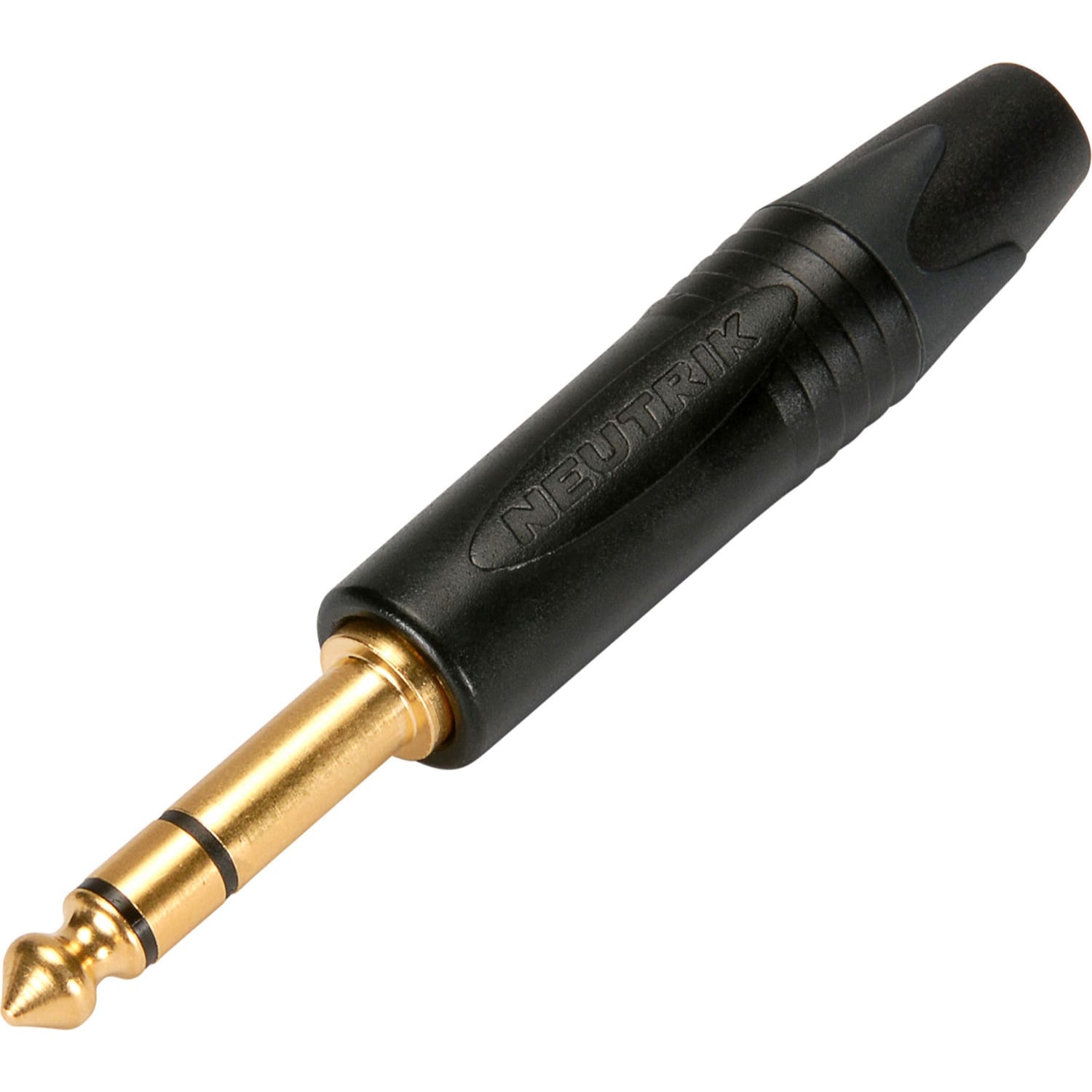 Neutrik NP3X-B Professional 1/4" TRS Stereo Phone Plug (Black/Gold)