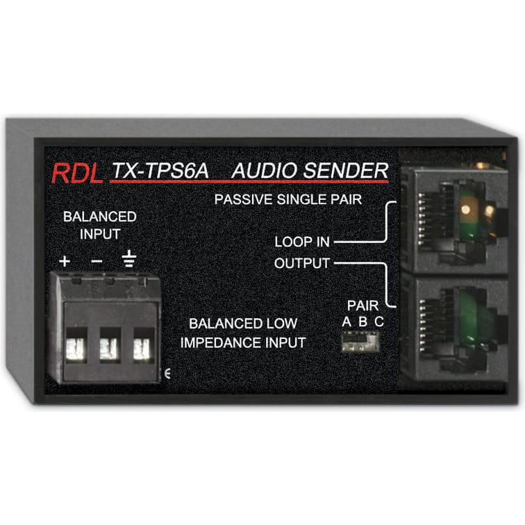 RDL TX-TPS6A Passive Single-Pair Sender Twisted Pair Format-A