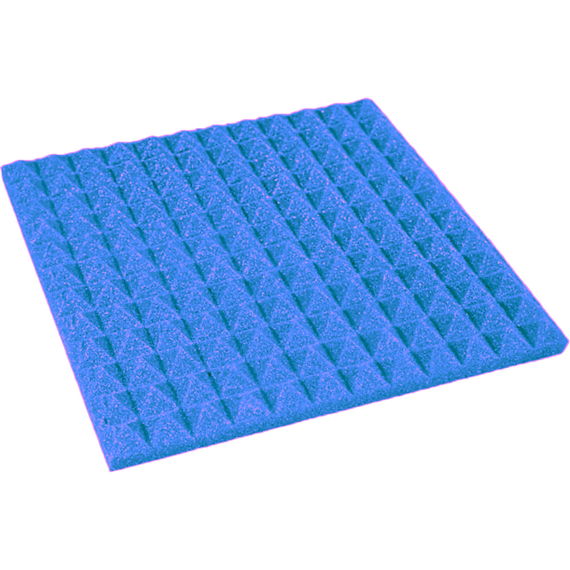 Performance Audio 12" x 12" x 1" Pyramid Acoustic Foam Tile (Blue, 96 Pack)