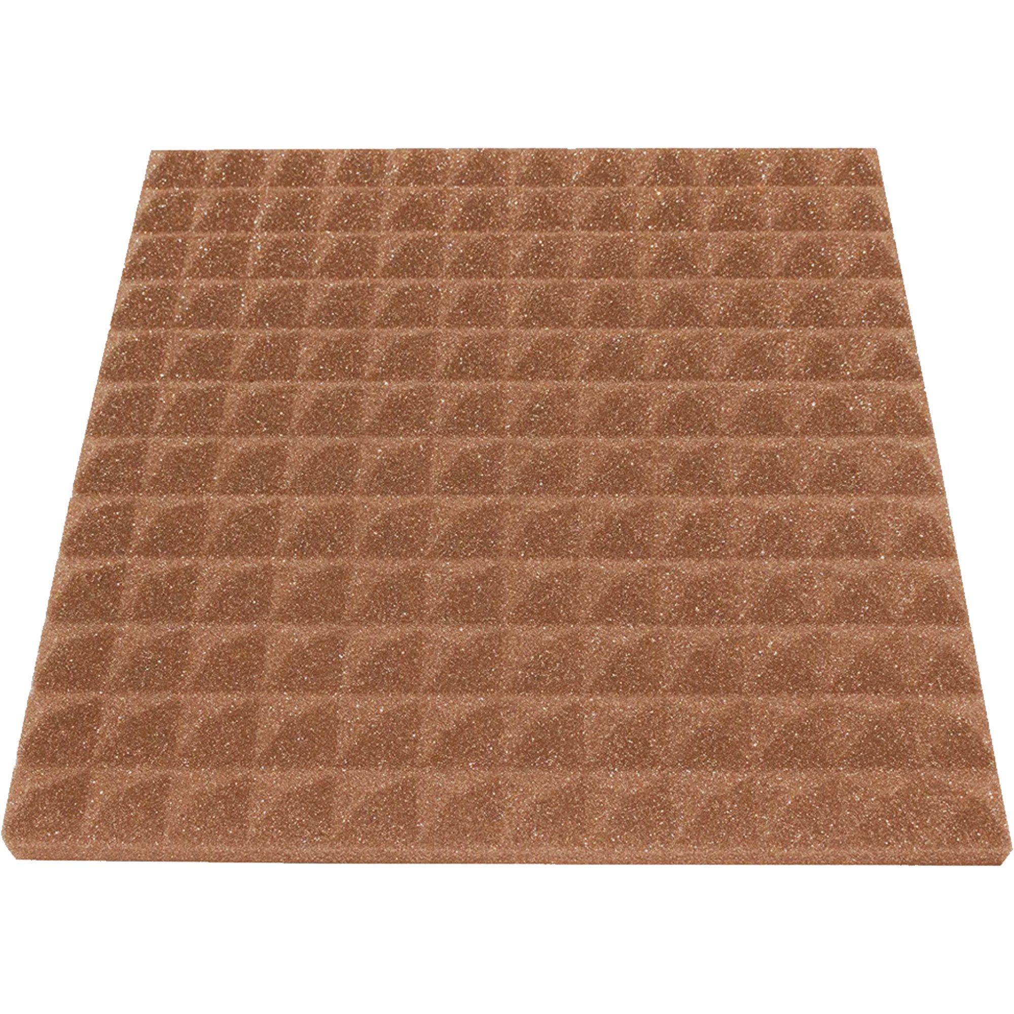 Performance Audio 12" x 12" x 1" Pyramid Acoustic Foam Tile (Brown, 96 Pack)