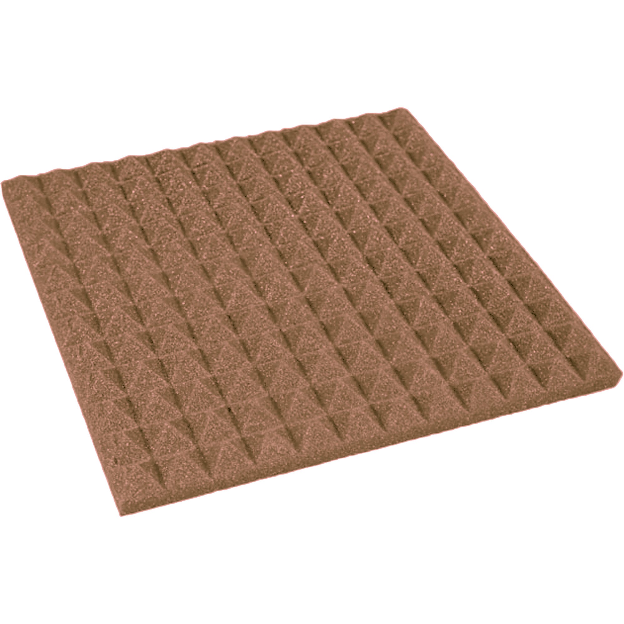 Performance Audio 12" x 12" x 1" Pyramid Acoustic Foam Tile (Brown, 96 Pack)