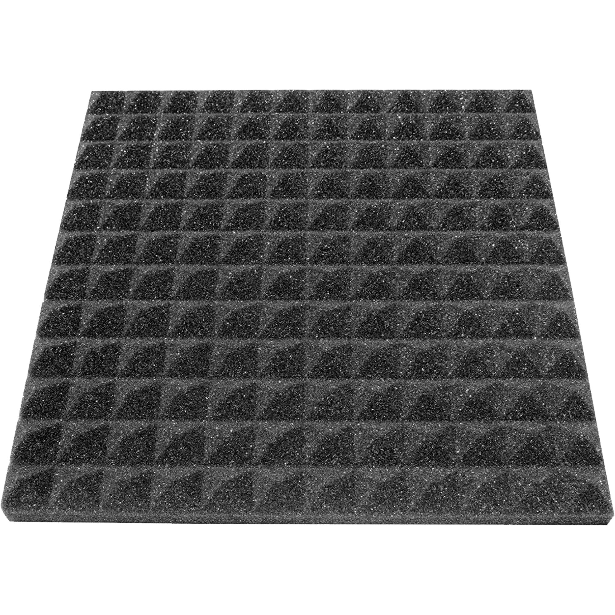 Performance Audio 12" x 12" x 1" Pyramid Acoustic Foam Tile (Charcoal, 48 Pack)