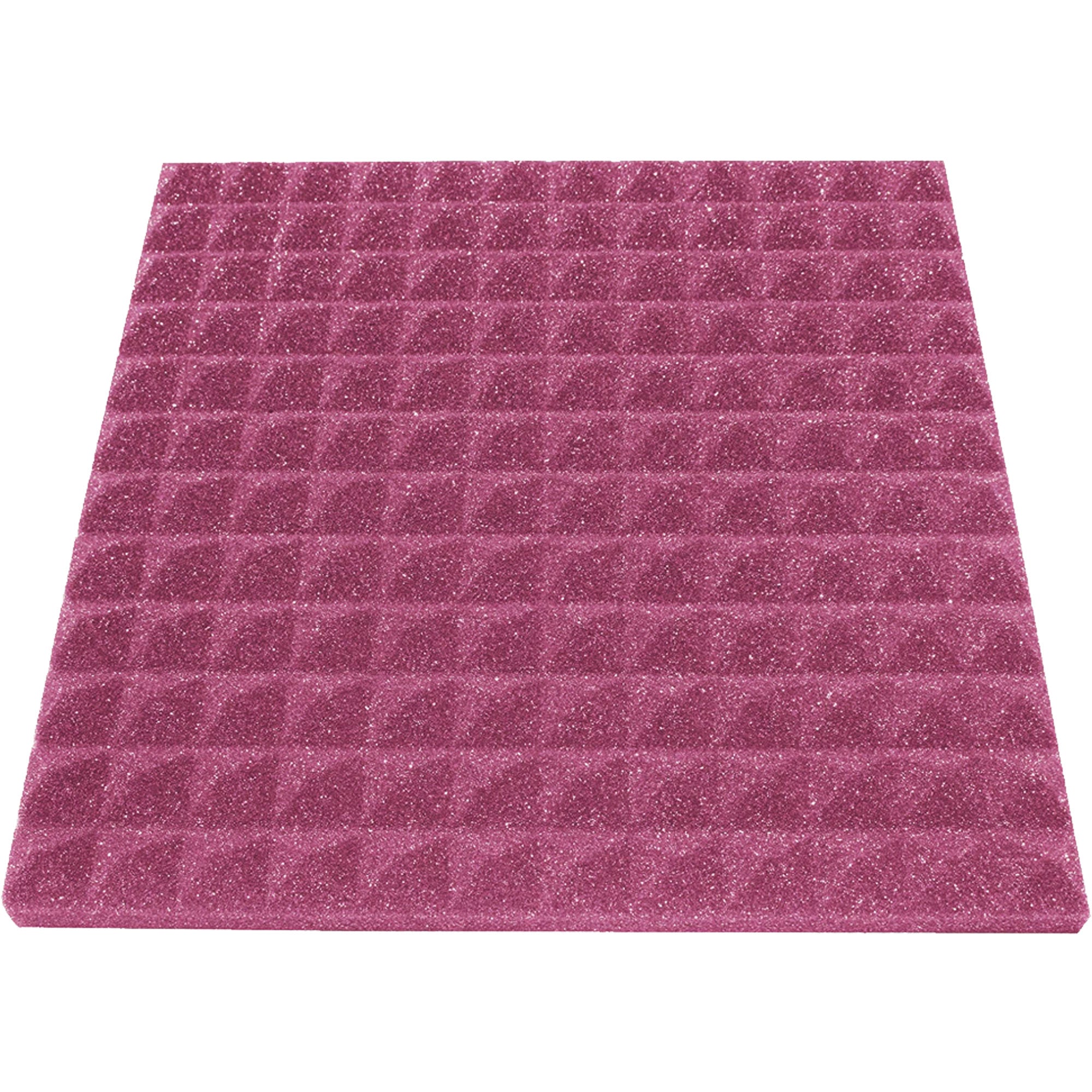 Performance Audio 12" x 12" x 1" Pyramid Acoustic Foam Tile (Plum, 48 Pack)