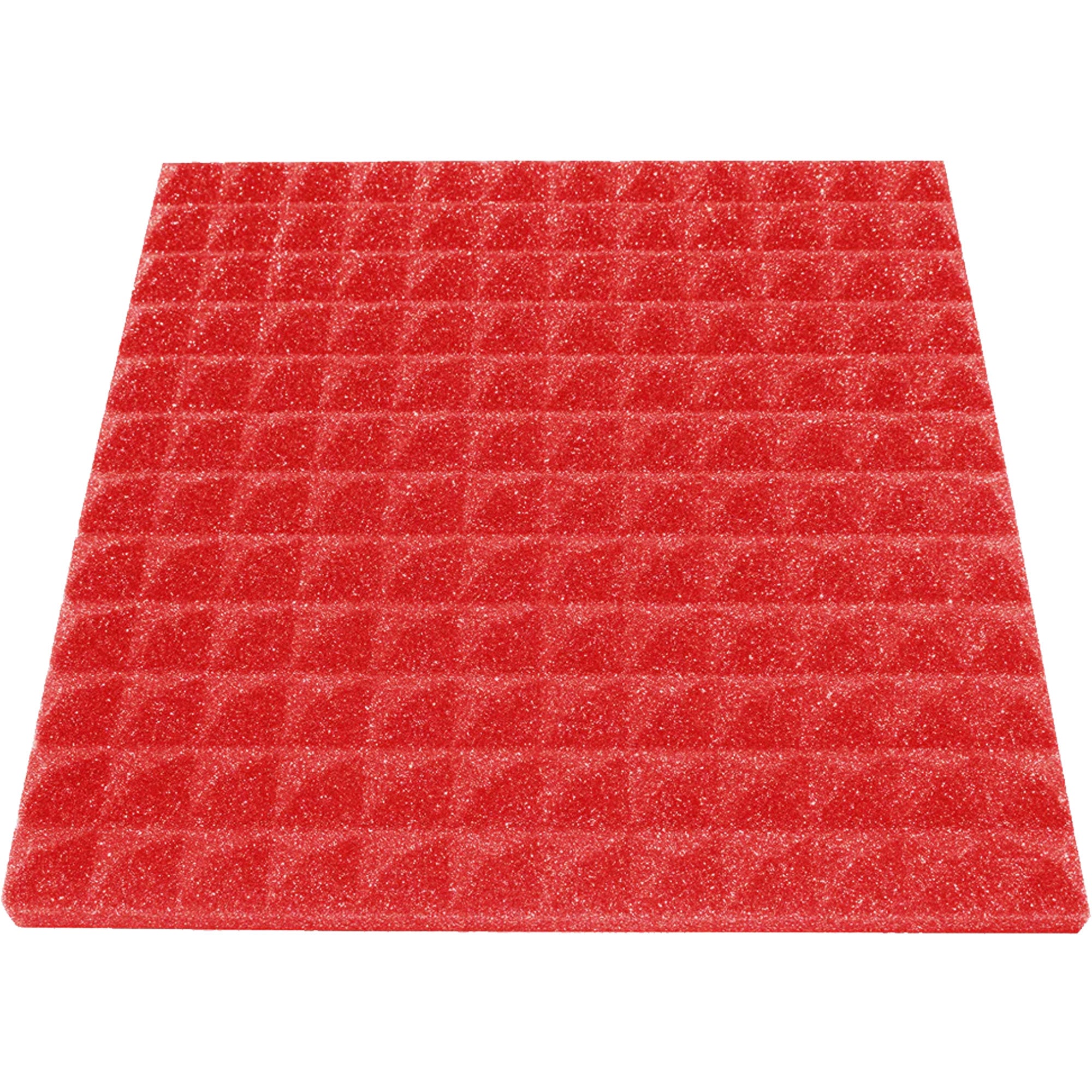 Performance Audio 12" x 12" x 1" Pyramid Acoustic Foam Tile (Red, 48 Pack)