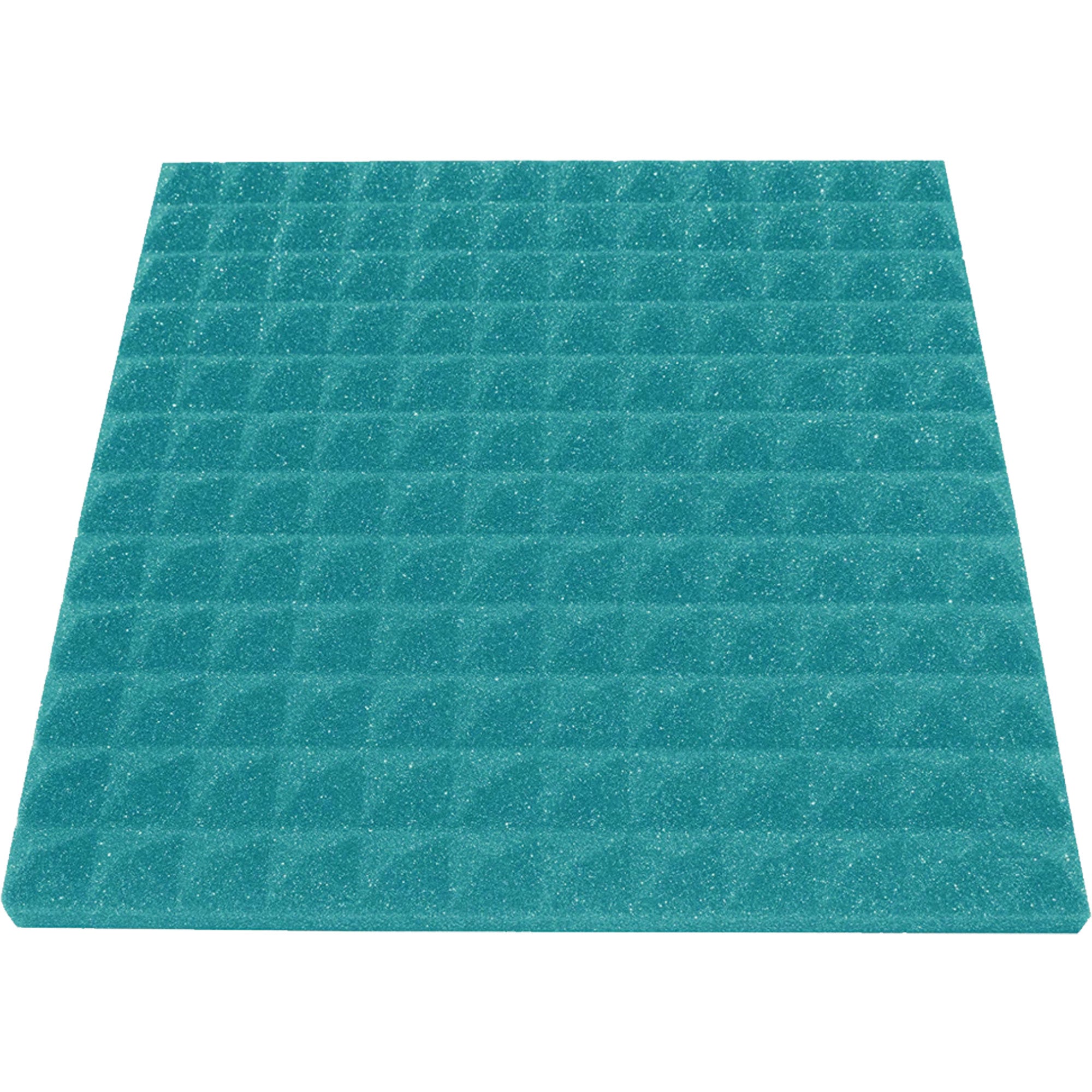 Performance Audio 12" x 12" x 1" Pyramid Acoustic Foam Tile (Teal, 96 Pack)