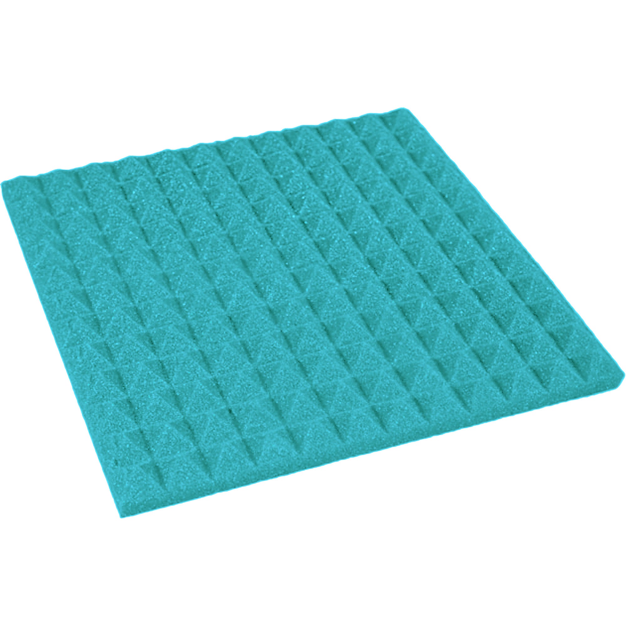 Performance Audio 12" x 12" x 1" Pyramid Acoustic Foam Tile (Teal, 96 Pack)