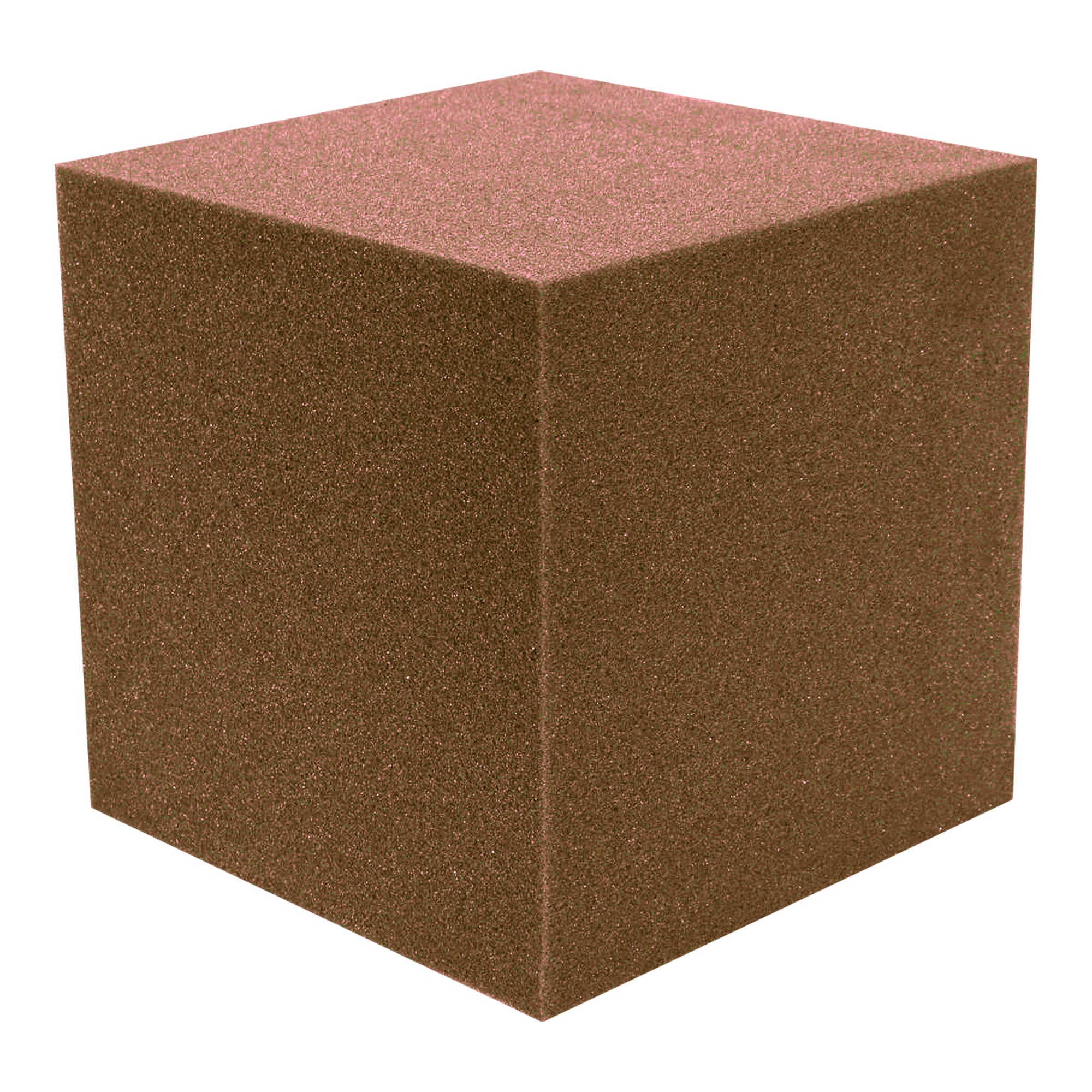 Performance Audio 12" x 12" x 12" Corner Cube Acoustic Foam Block (Brown, 2 Pack)