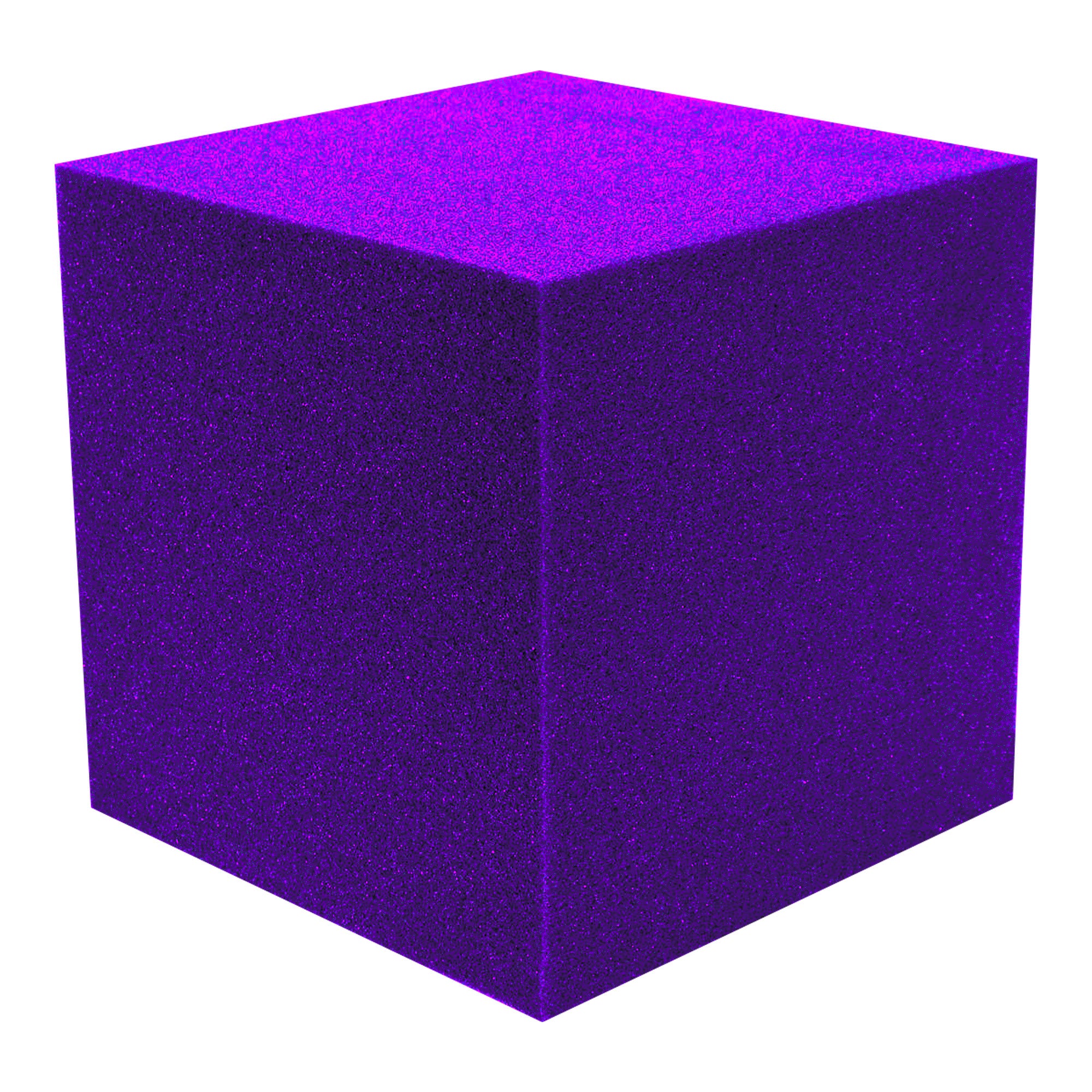 Performance Audio 12" x 12" x 12" Corner Cube Acoustic Foam Block (Purple, 2 Pack)